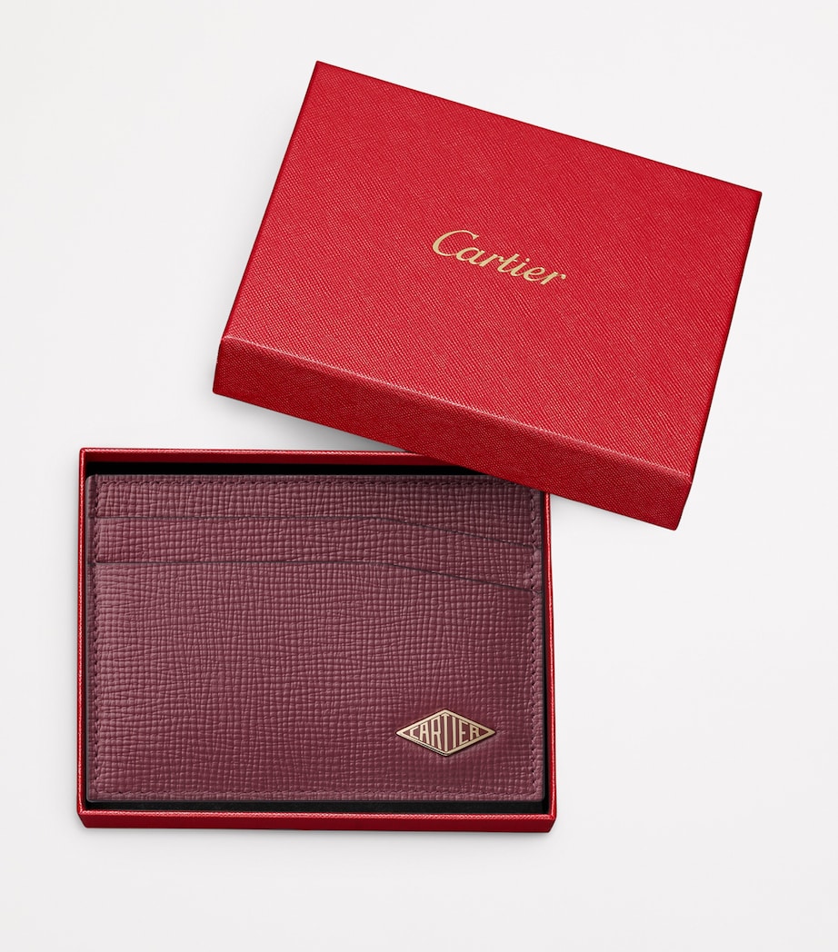 Cartier Leather Losange Card Holder Burgundy Image 3