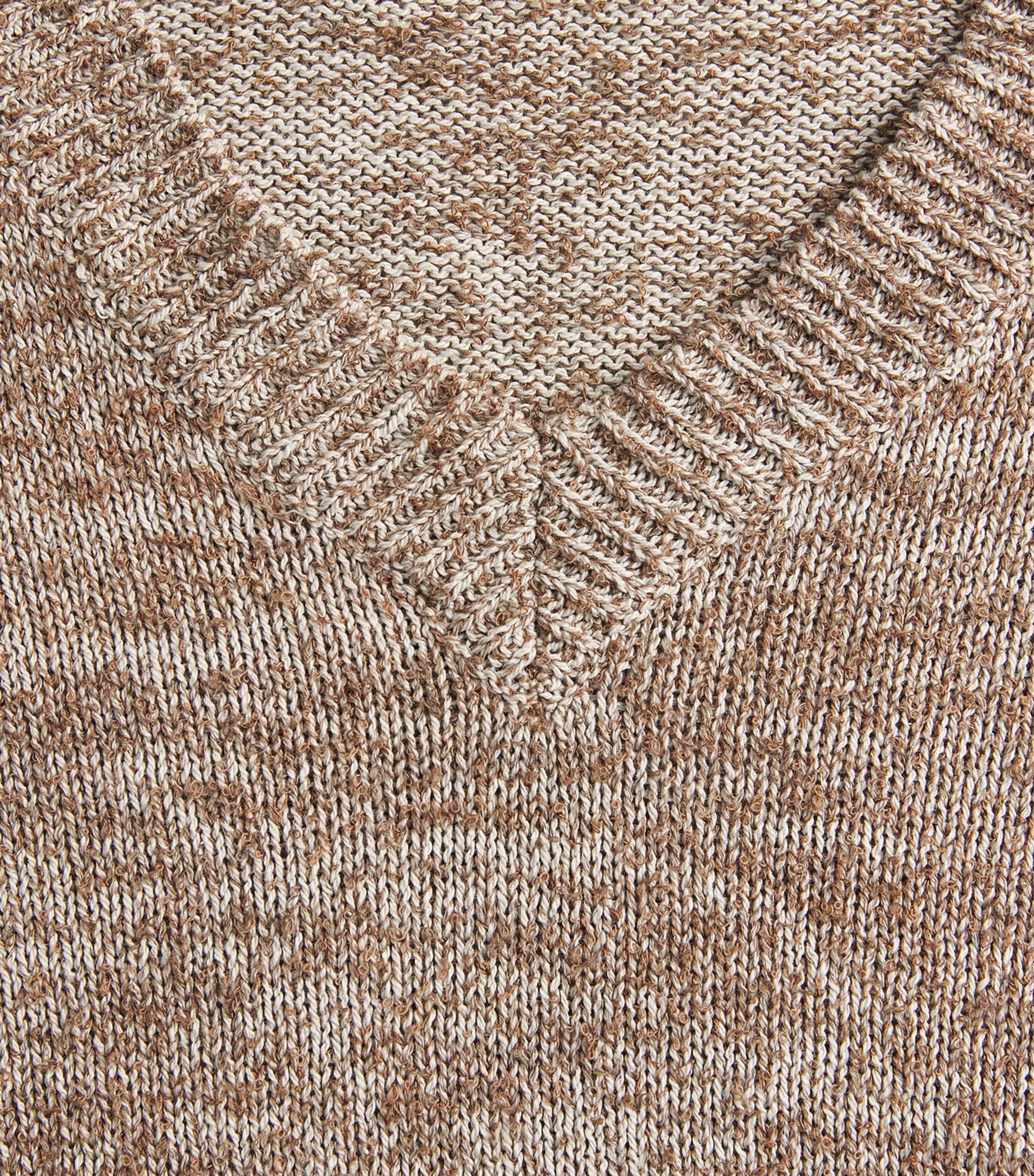 Maison Margiela Mens Wool V-Neck Sweater Brown/beige Image 6