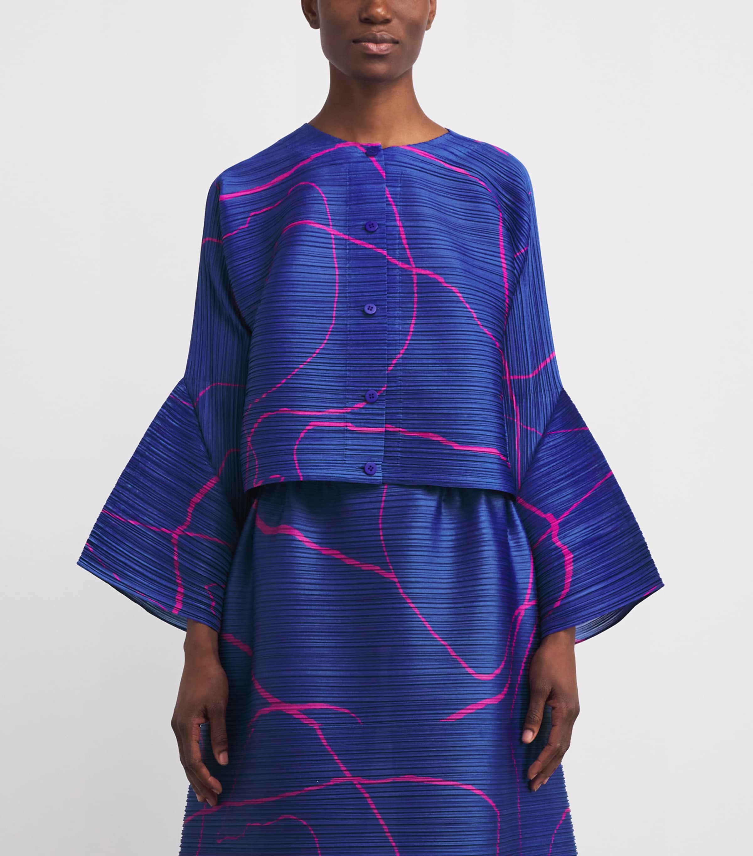 Printed Pause Jacket BLUE Image 3