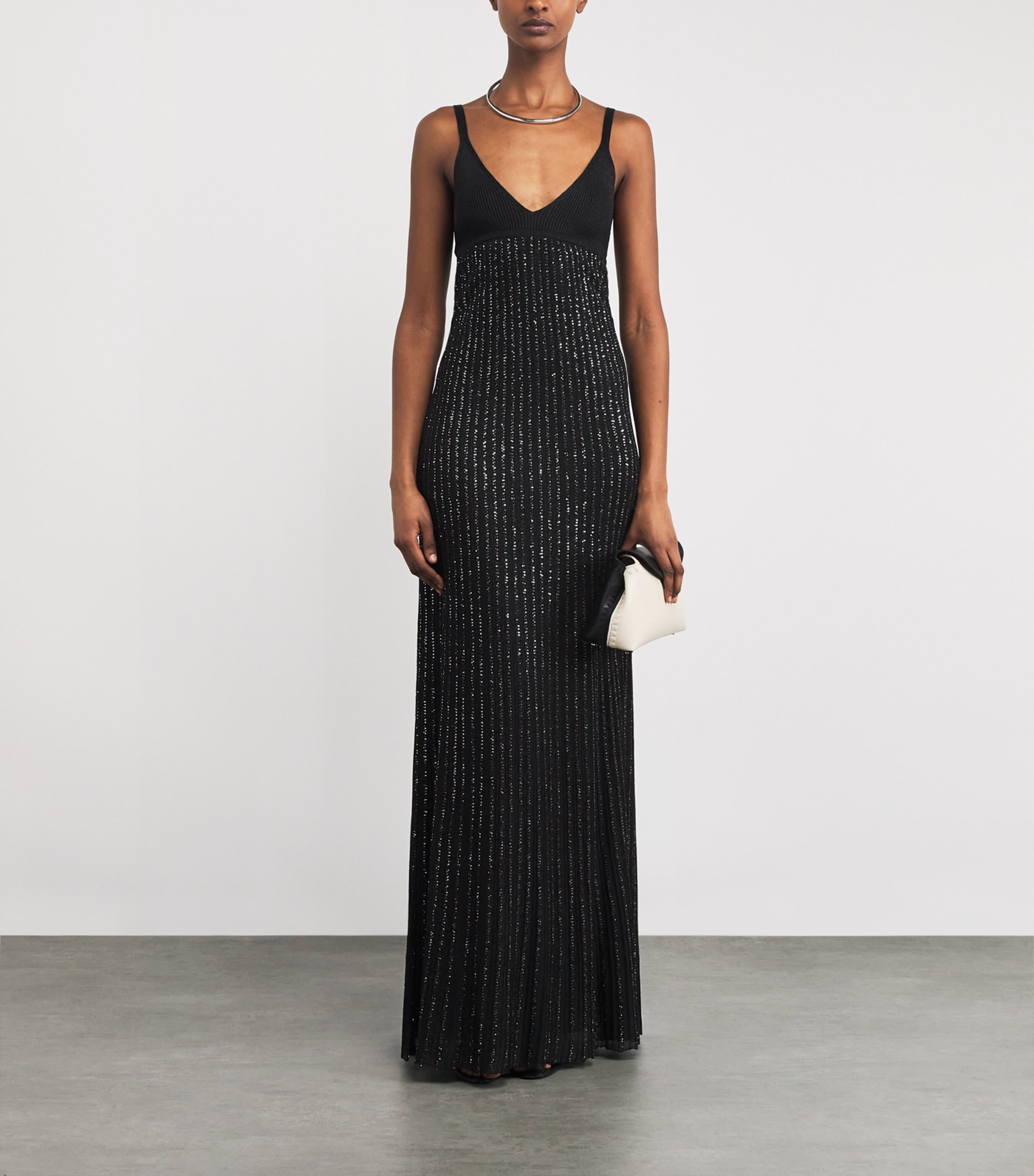 Embellished Maxi Dress S91RX BLACK TONES Image 2