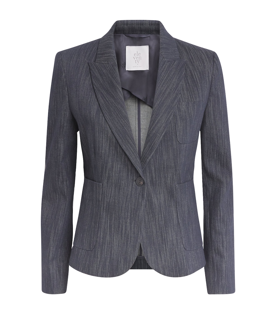 Eleventy Womens Single-Breasted Blazer Blu Image 1