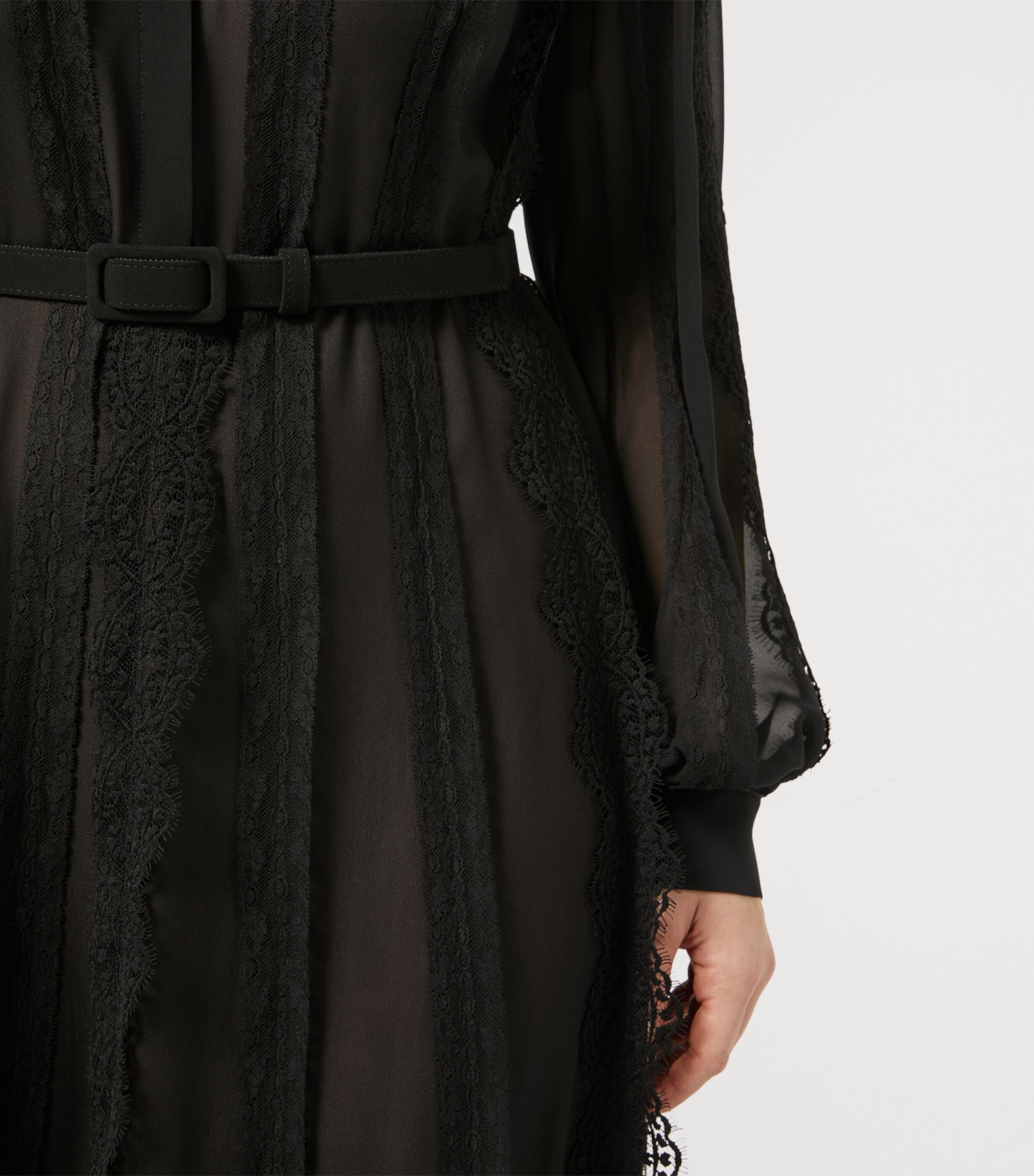 Silk Maxi Dress BLACK Image 6