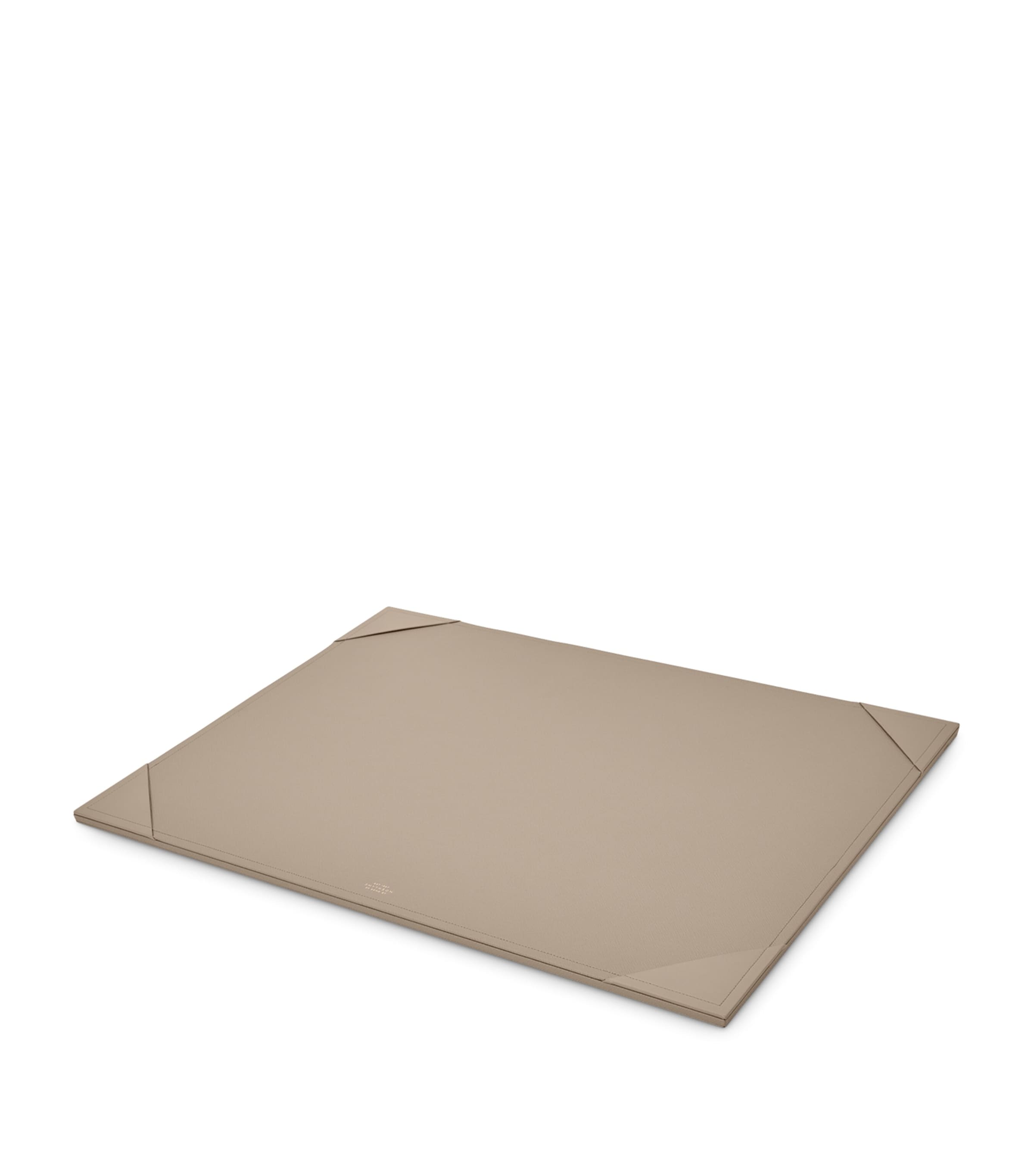 Smythson Large Leather Desk Mat Sandstone Image 2