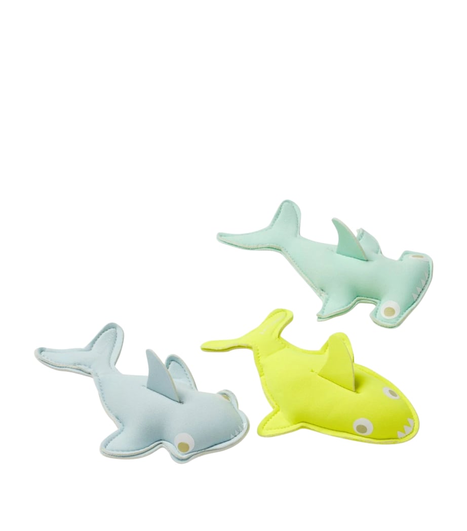 Sunnylife Kids Salty The Shark Dive Buddies (Set of 3) Aqua Neon Yellow Image 1