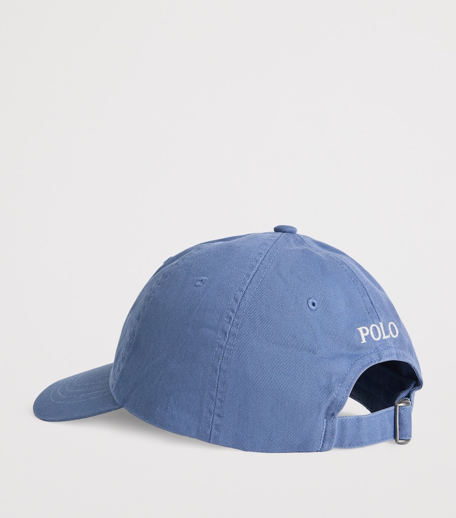 Cotton Polo Pony Baseball Cap BLUE Image 3
