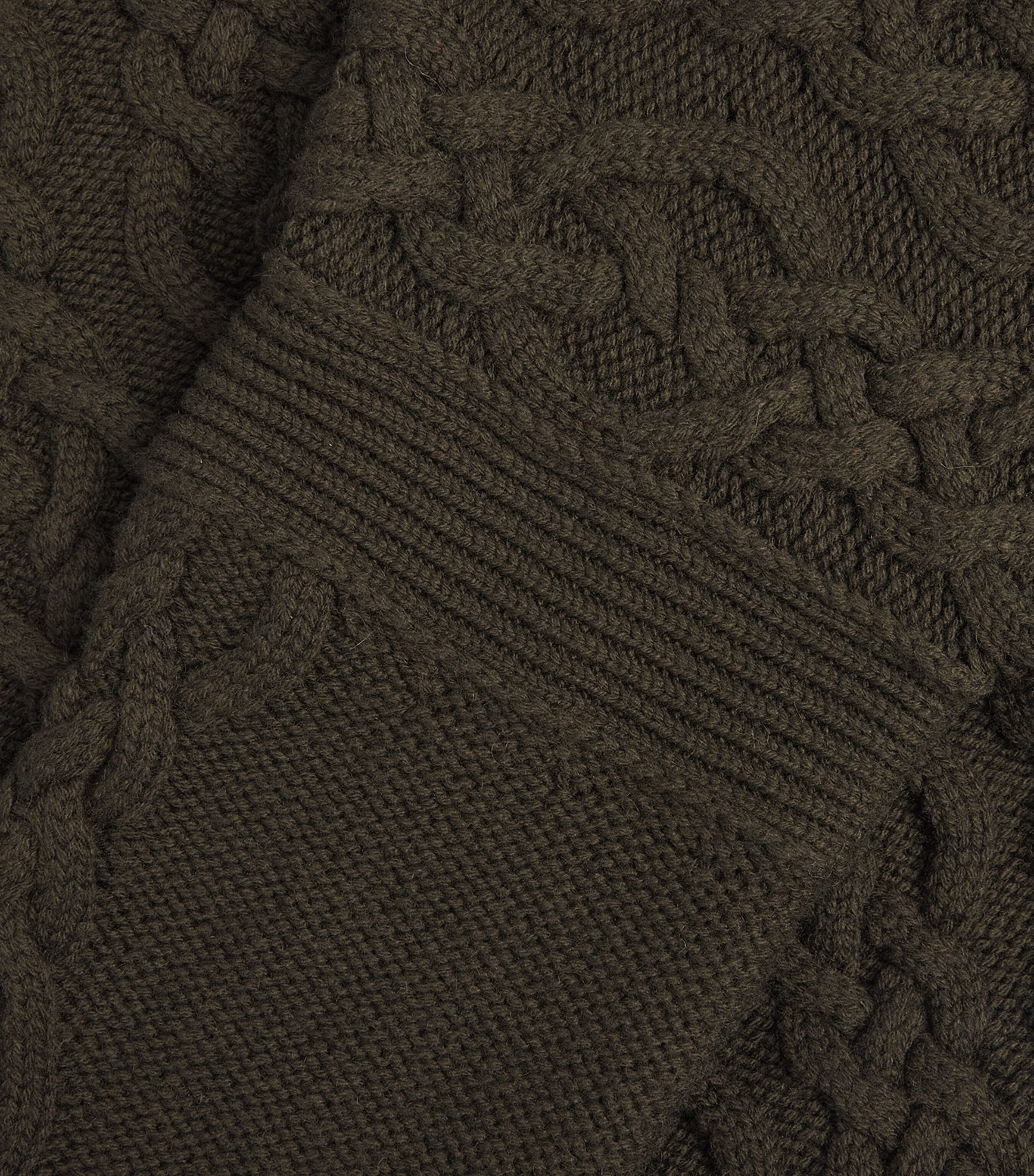 Wool-Cashmere Cable-Knit Mini Dress MOSS GREEN Image 5