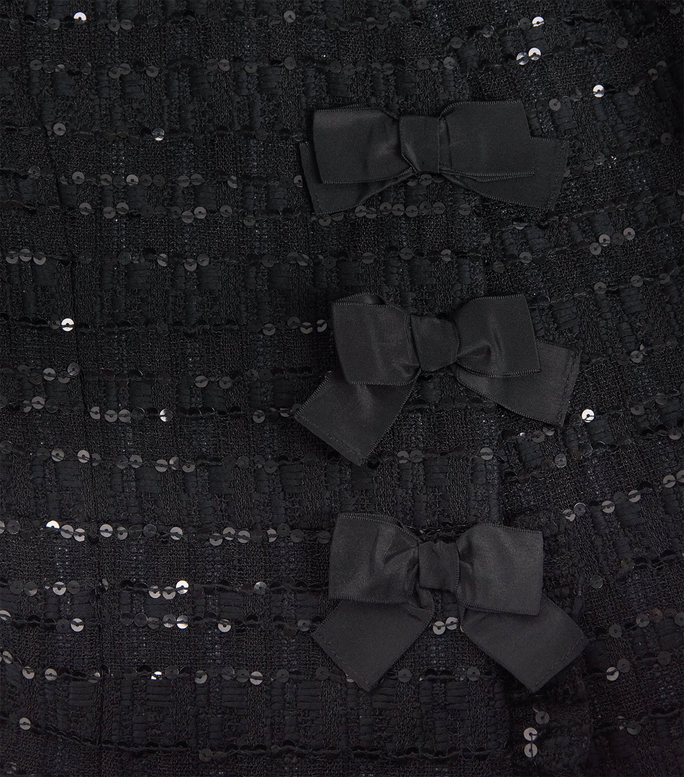 Alessandra Rich Womens Tweed Sequin Jacket Black Image 6