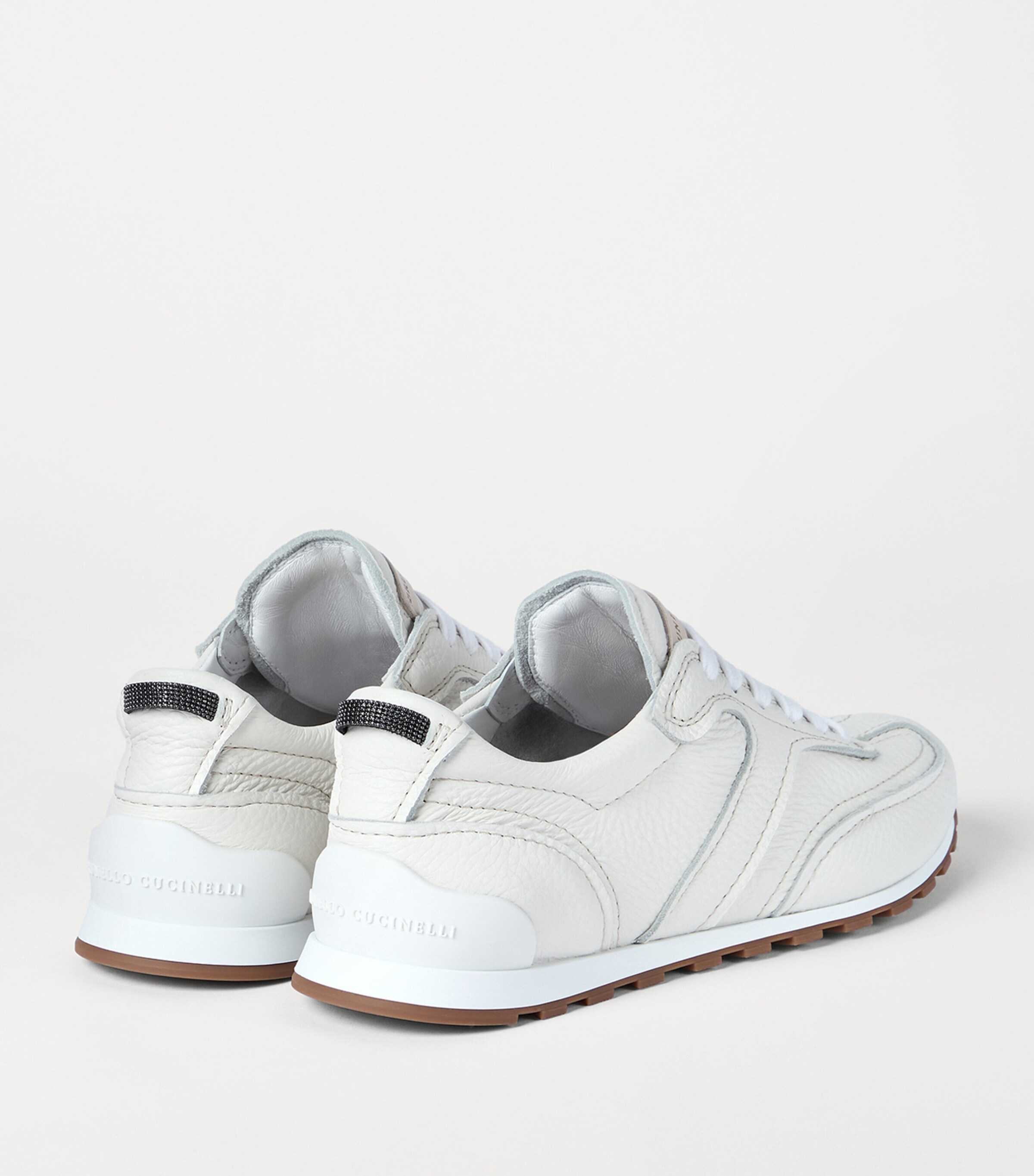 Brunello Cucinelli Grained Leather Running Sneakers Image 5