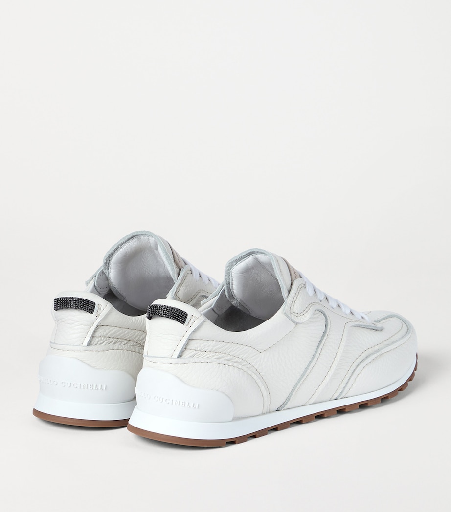 Brunello Cucinelli Grained Leather Running Sneakers Image 5