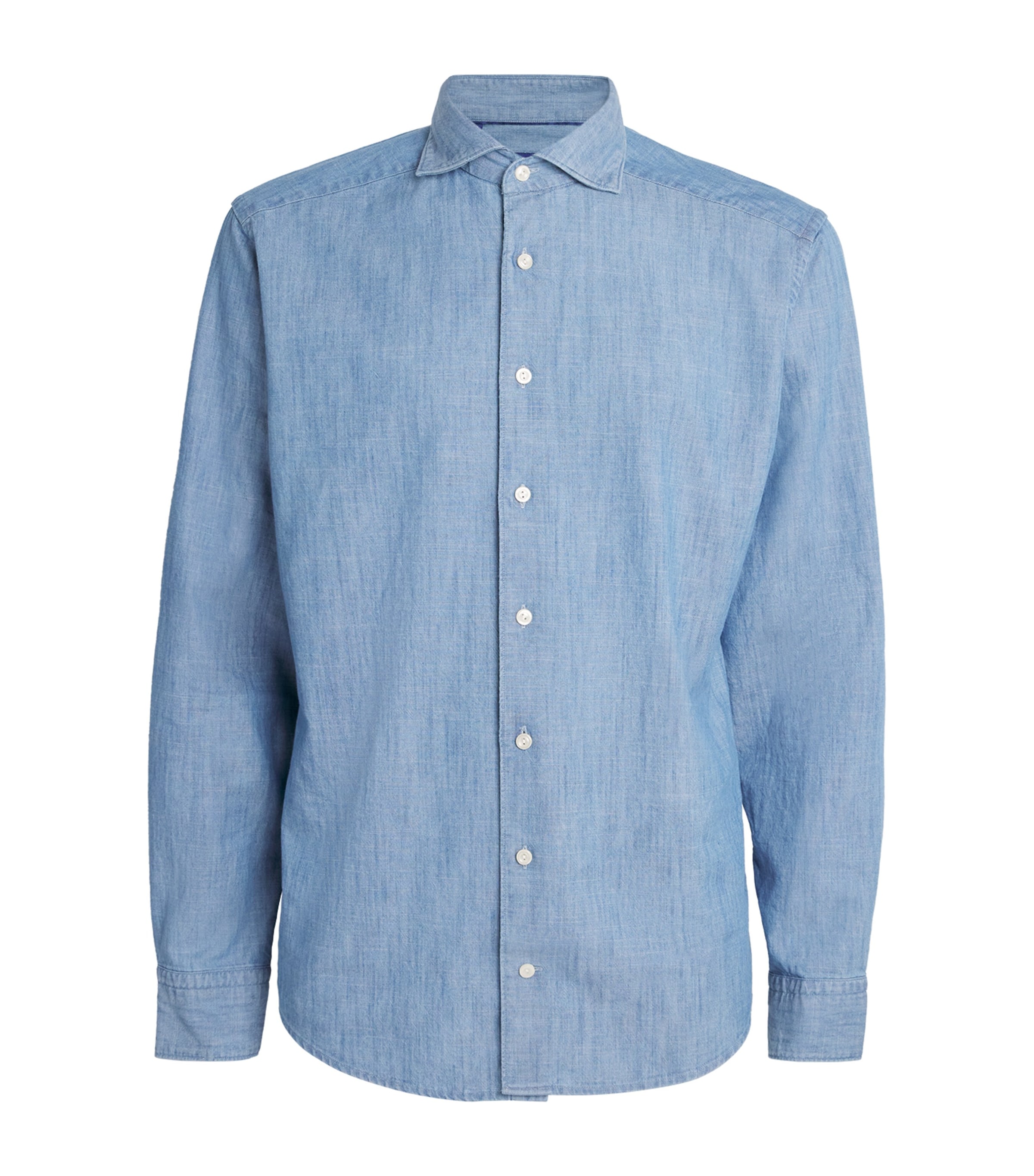 Denim Slim Fit Shirt 22 LIGHT BLUE Image 1