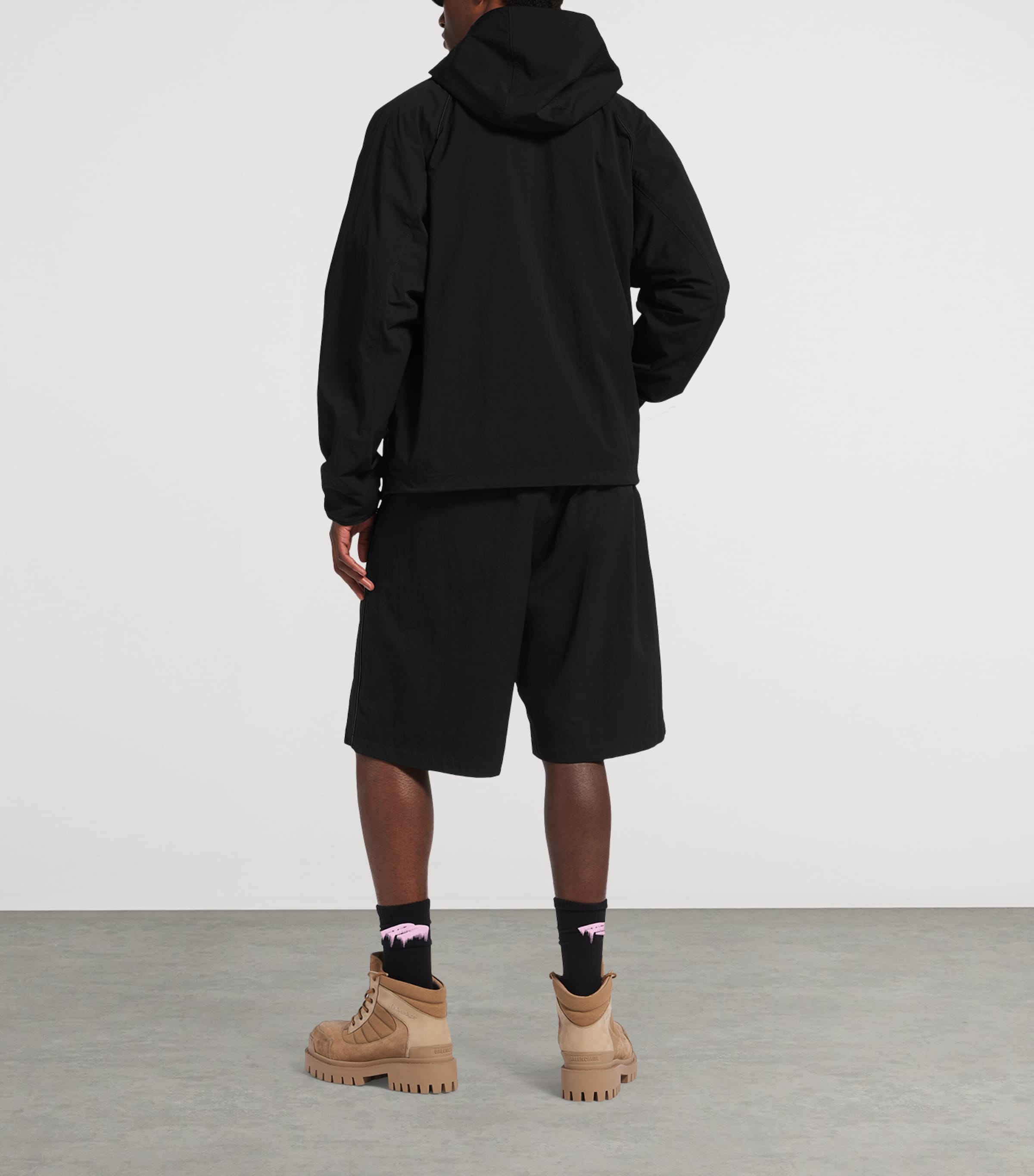 Balenciaga Mens Loop Sports Icon Track Shorts Image 3