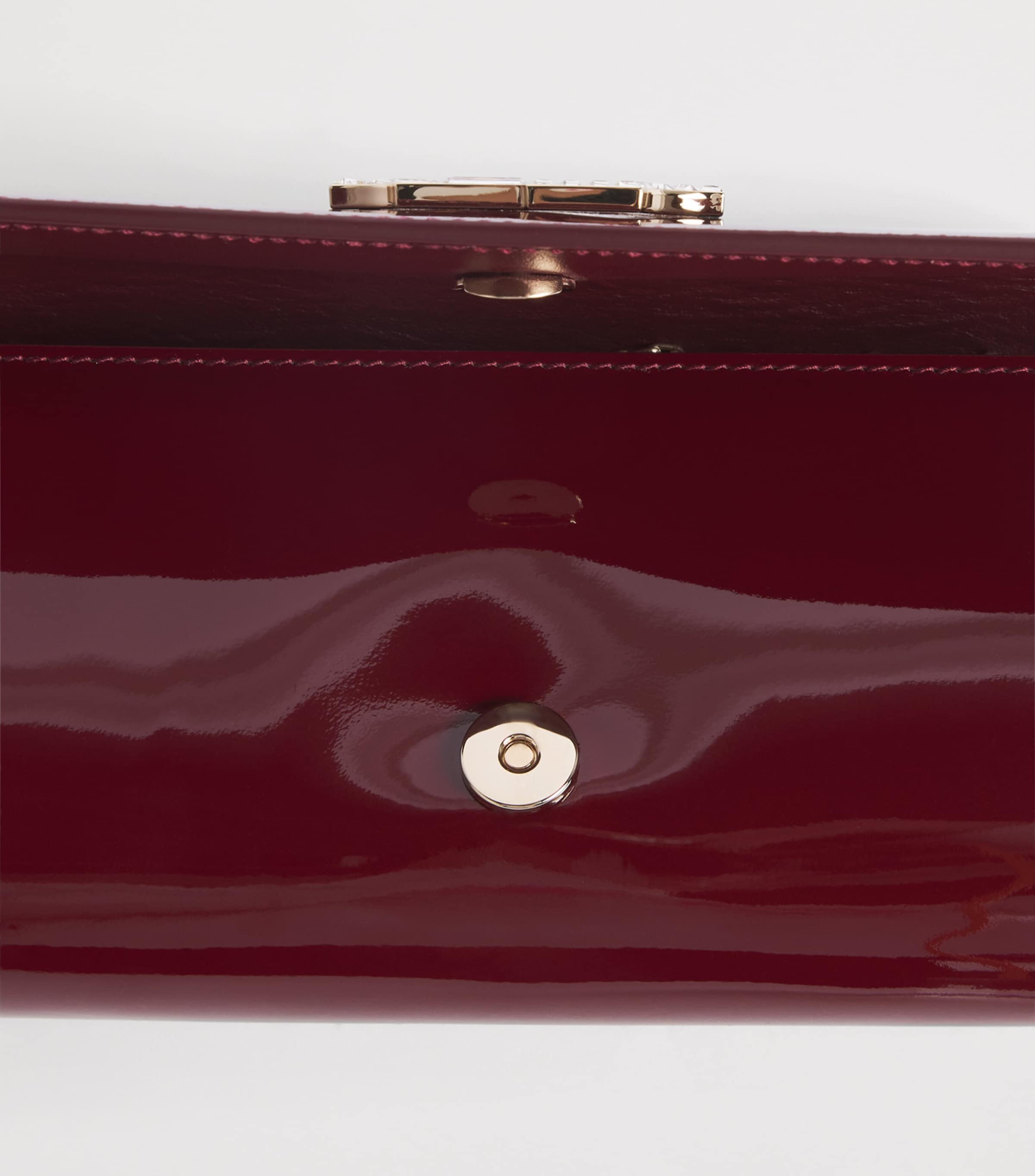 Malone Souliers Patent Leather Vivien Clutch Bag Rosewood Image 6