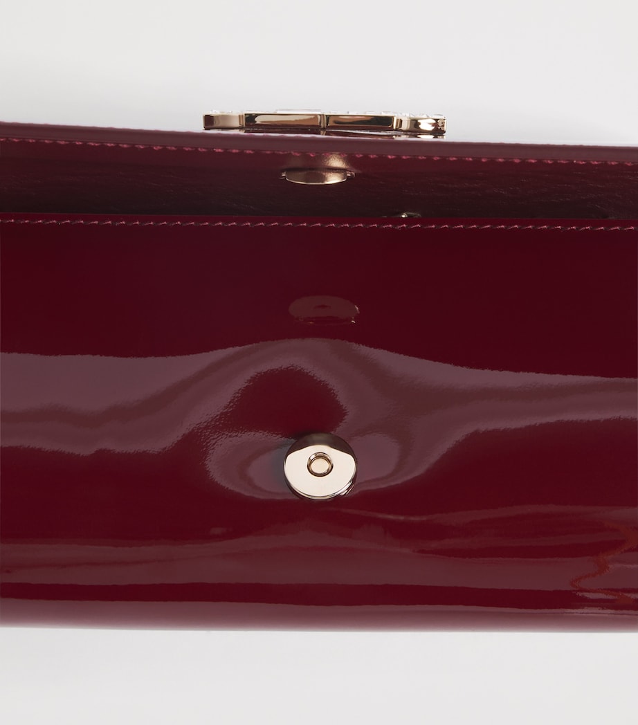 Malone Souliers Patent Leather Vivien Clutch Bag Rosewood Image 6