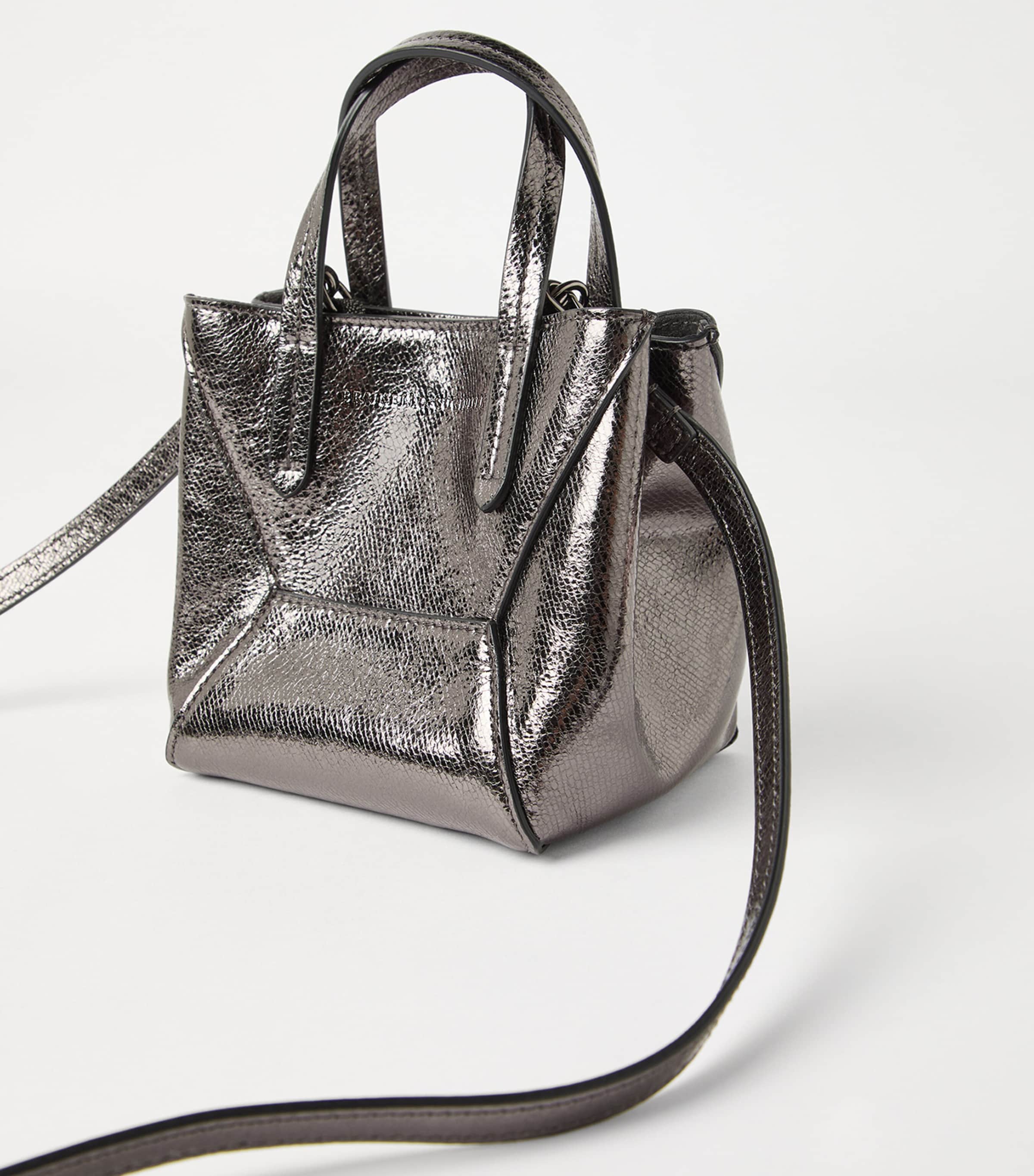 Mini Lamé Calfskin BC Duo Top-Handle Bag C4217 Image 5