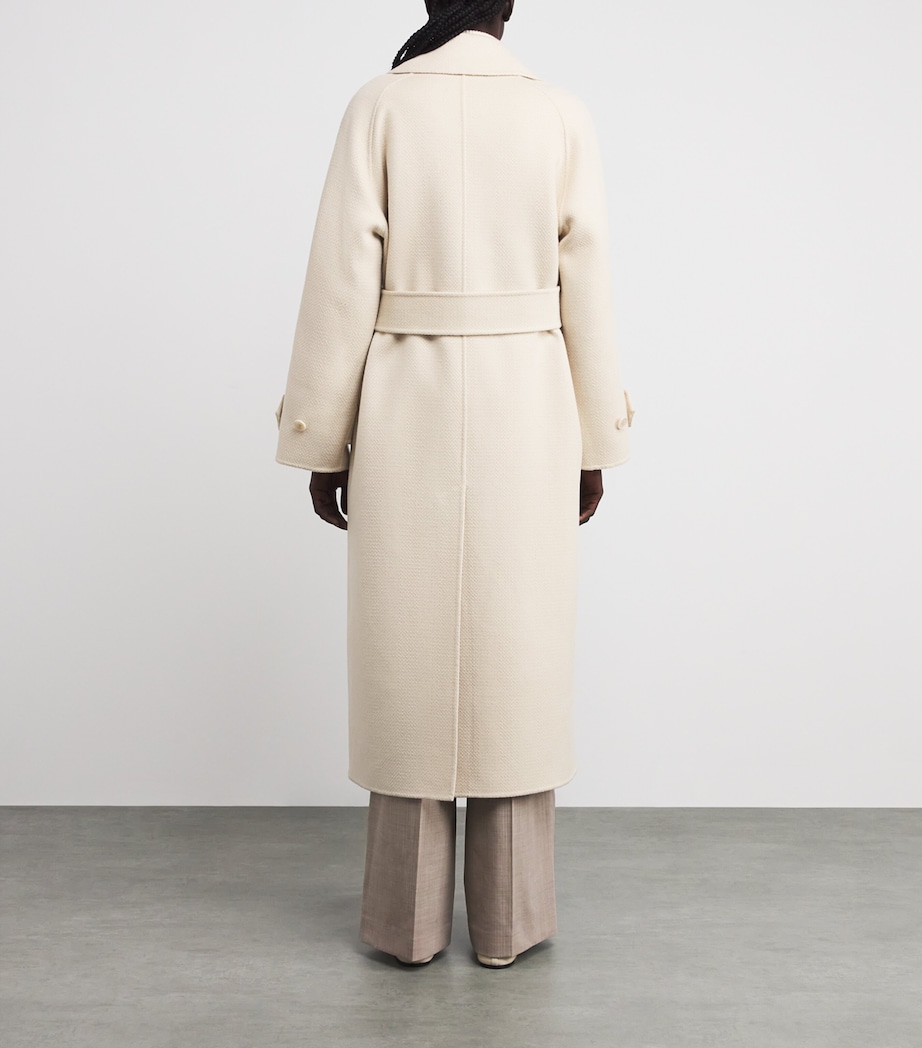 Virgin Wool Navarre Linear Coat IVORY/AFFOGATO Image 4