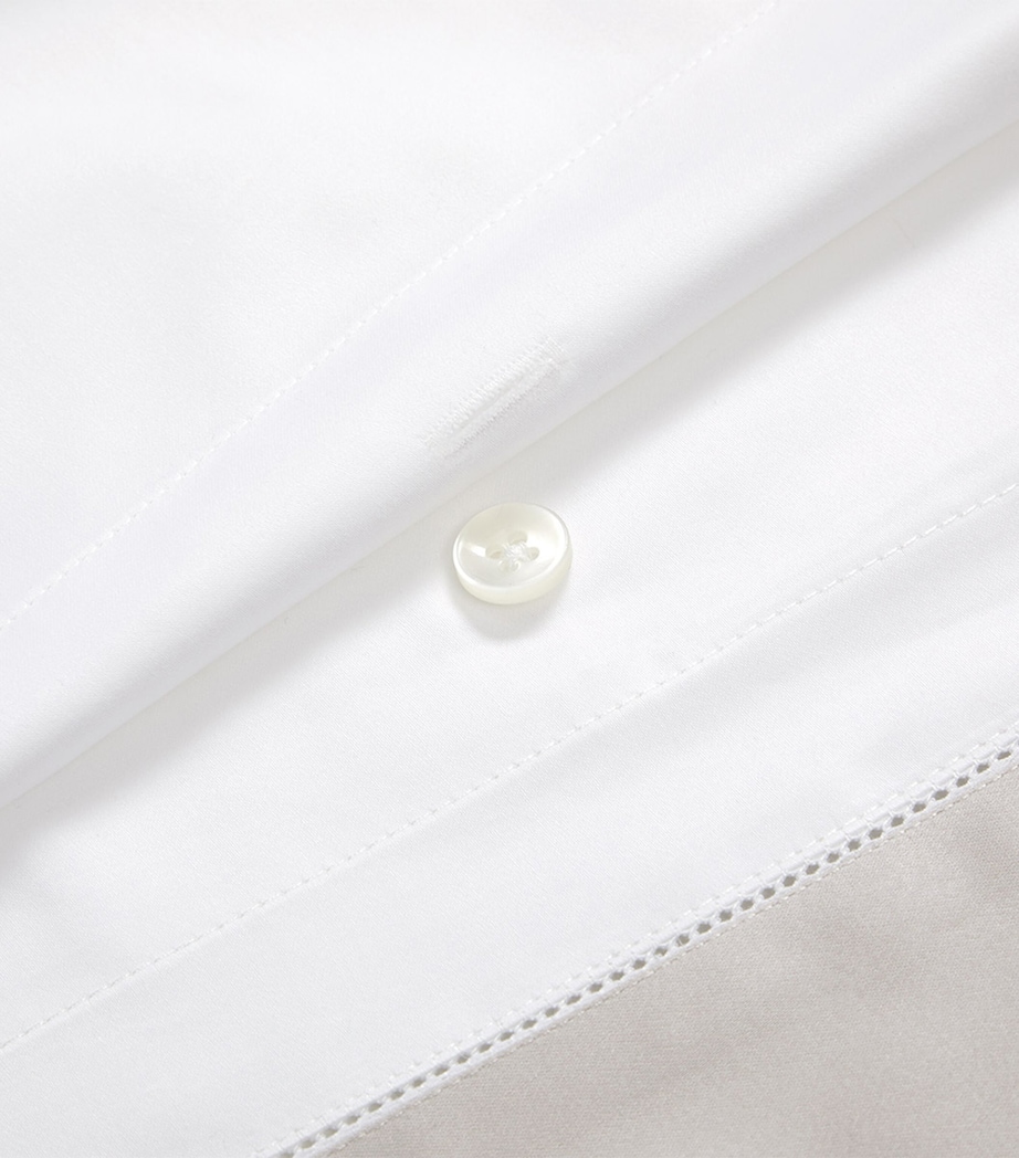 Cotton Langdon Double Duvet Cover (200cm x 200cm) SILVER Image 4