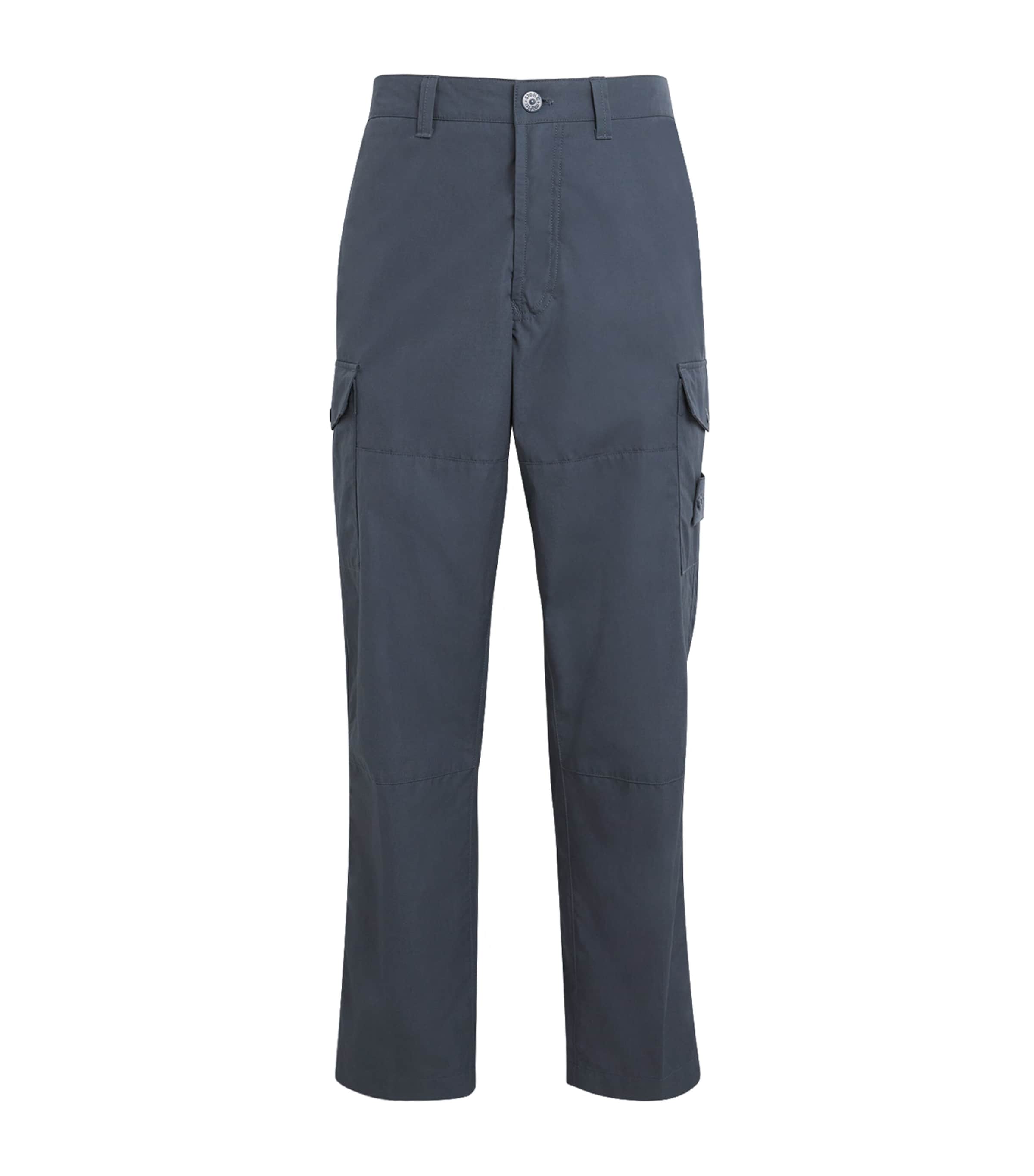 Stone Island Mens Cotton-Canvas All-Weather Ghost Trousers Image 1