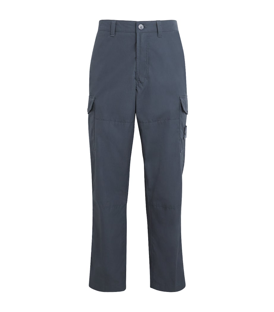 Stone Island Mens Cotton-Canvas All-Weather Ghost Trousers Image 1