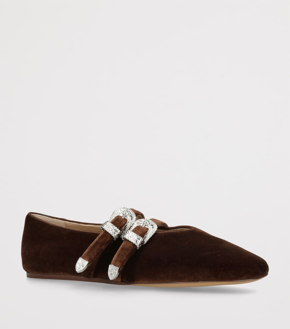 Velvet Claudia Ballet Flats BROWN Image 3