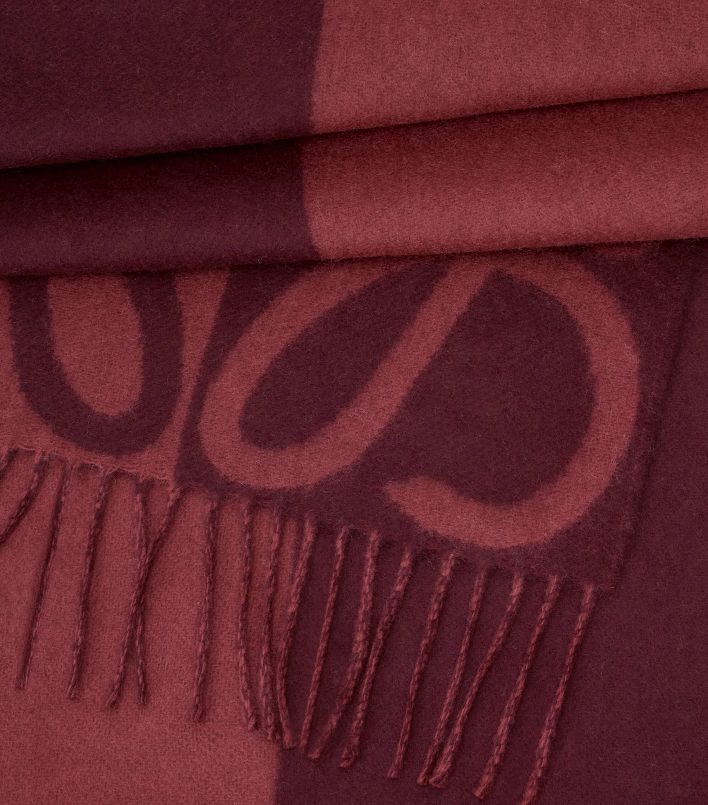 Wool-Cashmere Anagram Scarf BURGUNDY/MAHOGANY Image 3