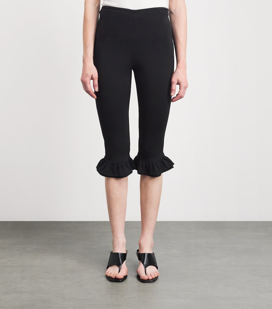 Jacquemus Womens Jersey Playa Capri Trousers Black Image 4