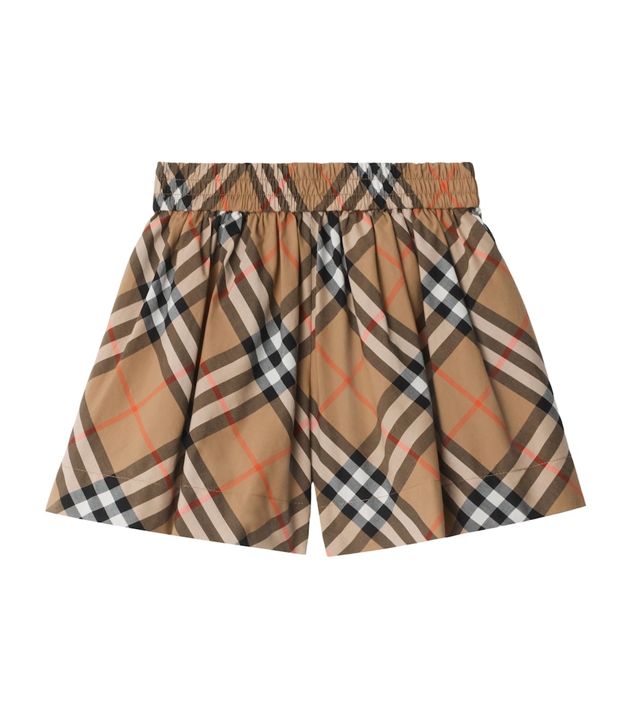 Burberry Kids Beige Cotton Check Shorts (3-12 Years) Harrods VE