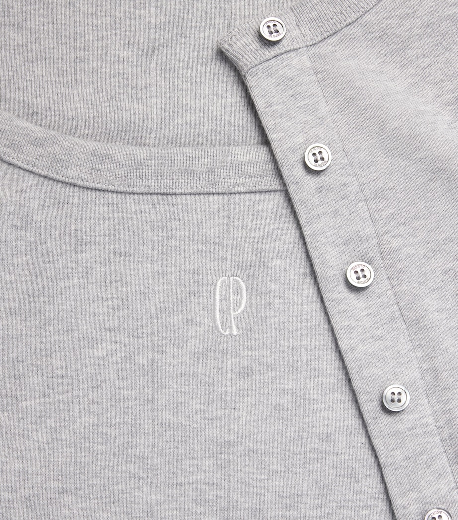 Cotton Layered Cardigan GRIS Image 5