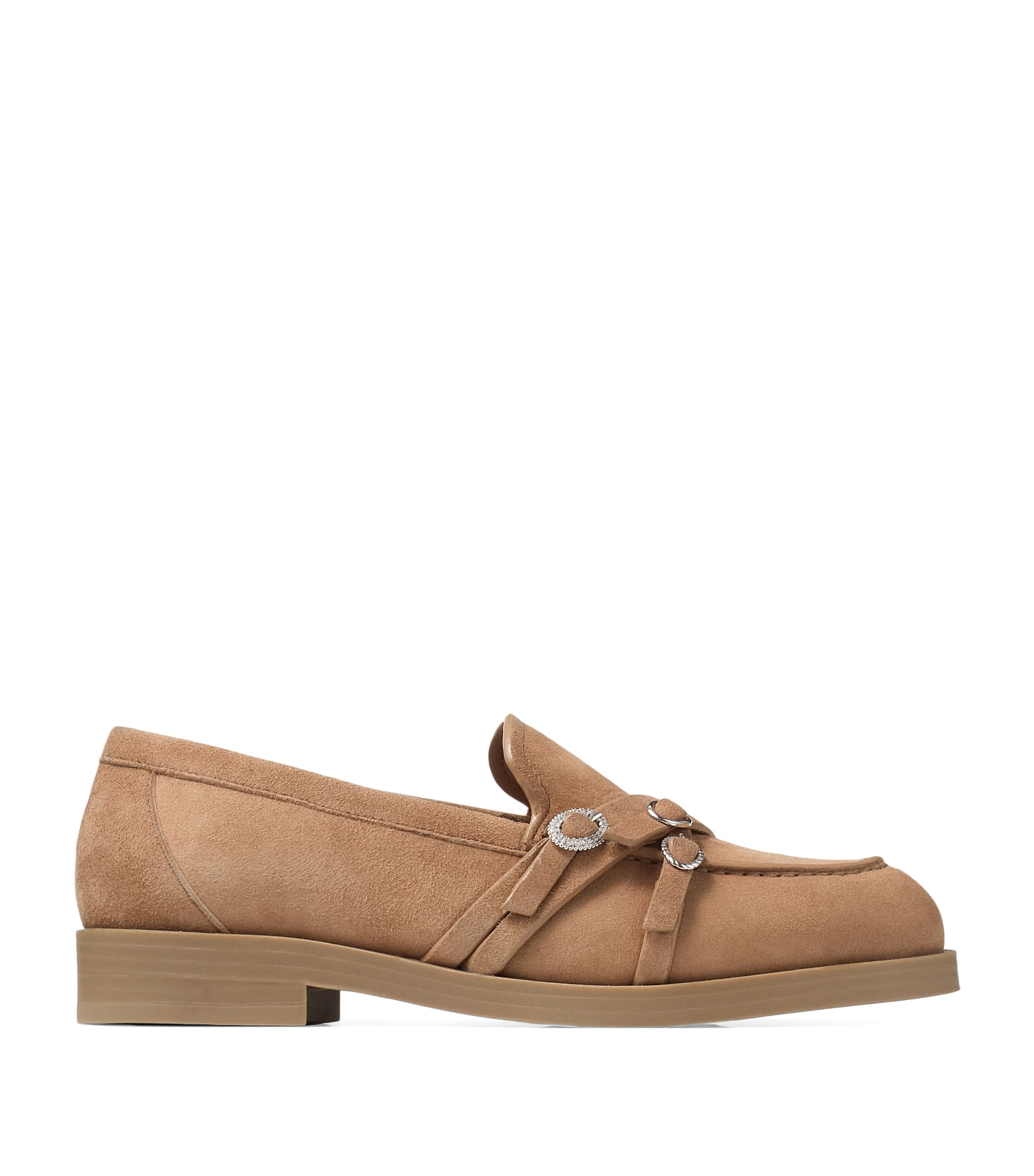 Jimmy Choo Womens Kalia Suede Loafers Natural/cappuccino Image 1