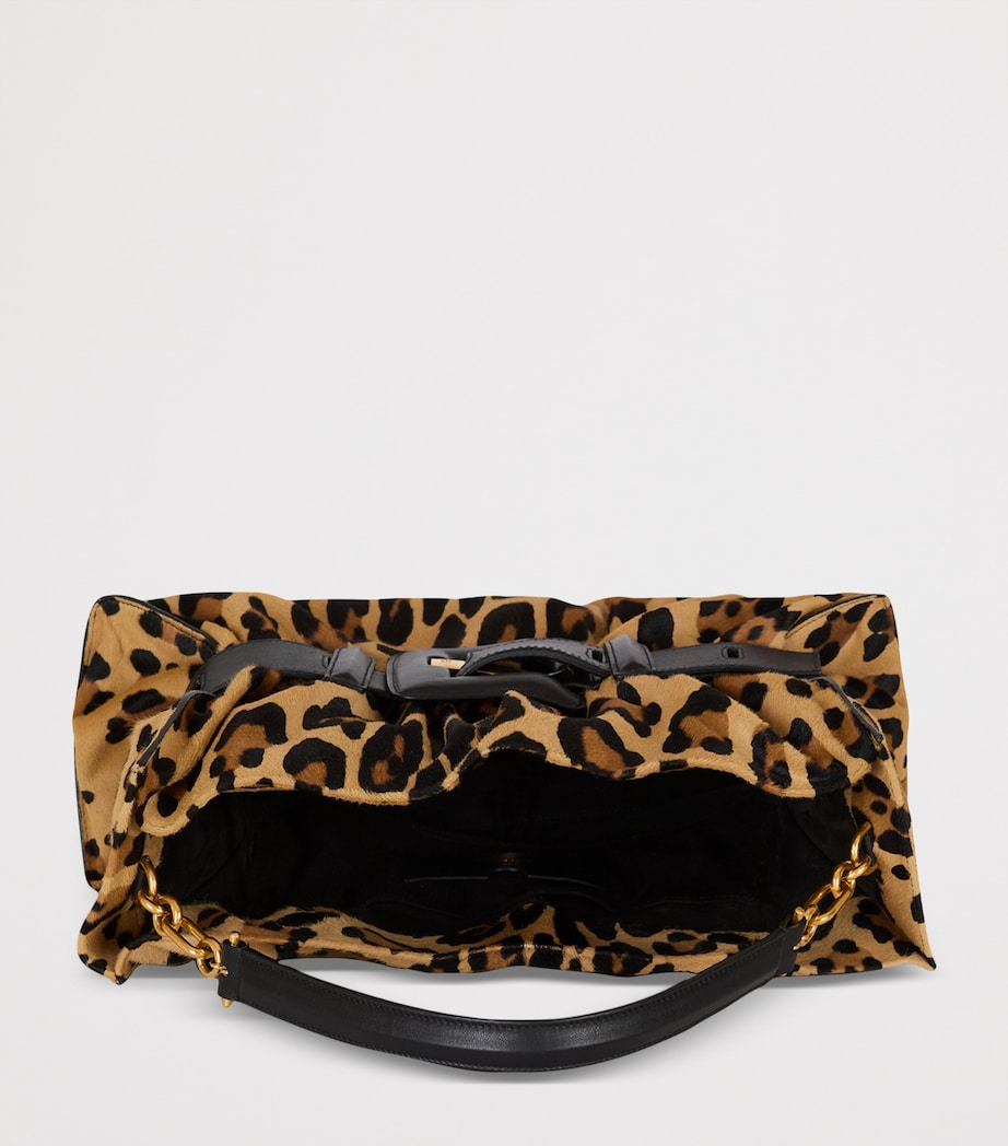 Medium Leopard Anthem Shoulder Bag WKS MULTI/ NOIR Image 3