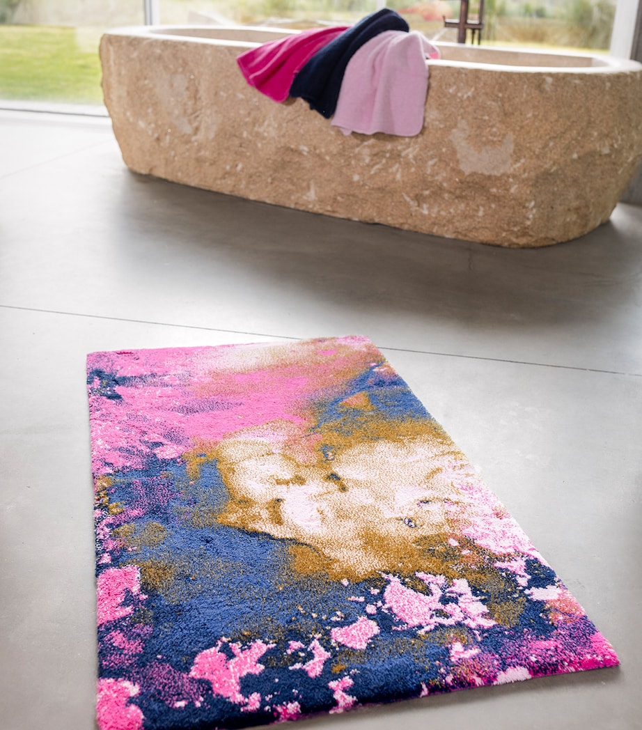 Abyss & Habidecor Giza Cotton-Blend Baccara Bath Mat (70cm x 120cm) Happy Pink Image 6