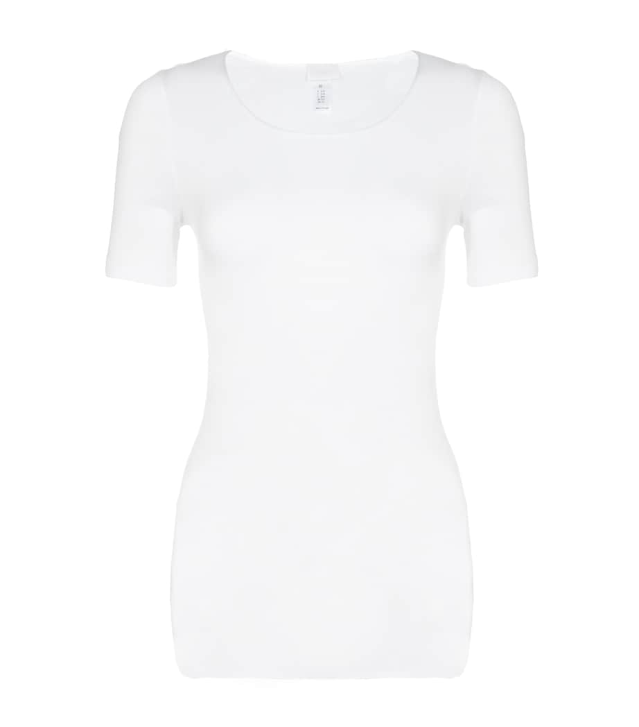 Cotton Seamless T-Shirt WHITE Image 1