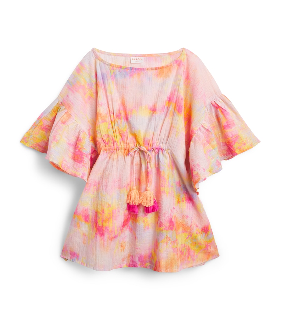 Lison Paris Cotton-Blend Daiquiri Print Kaftan (2-14 Years) Rose:multicolore Image 1