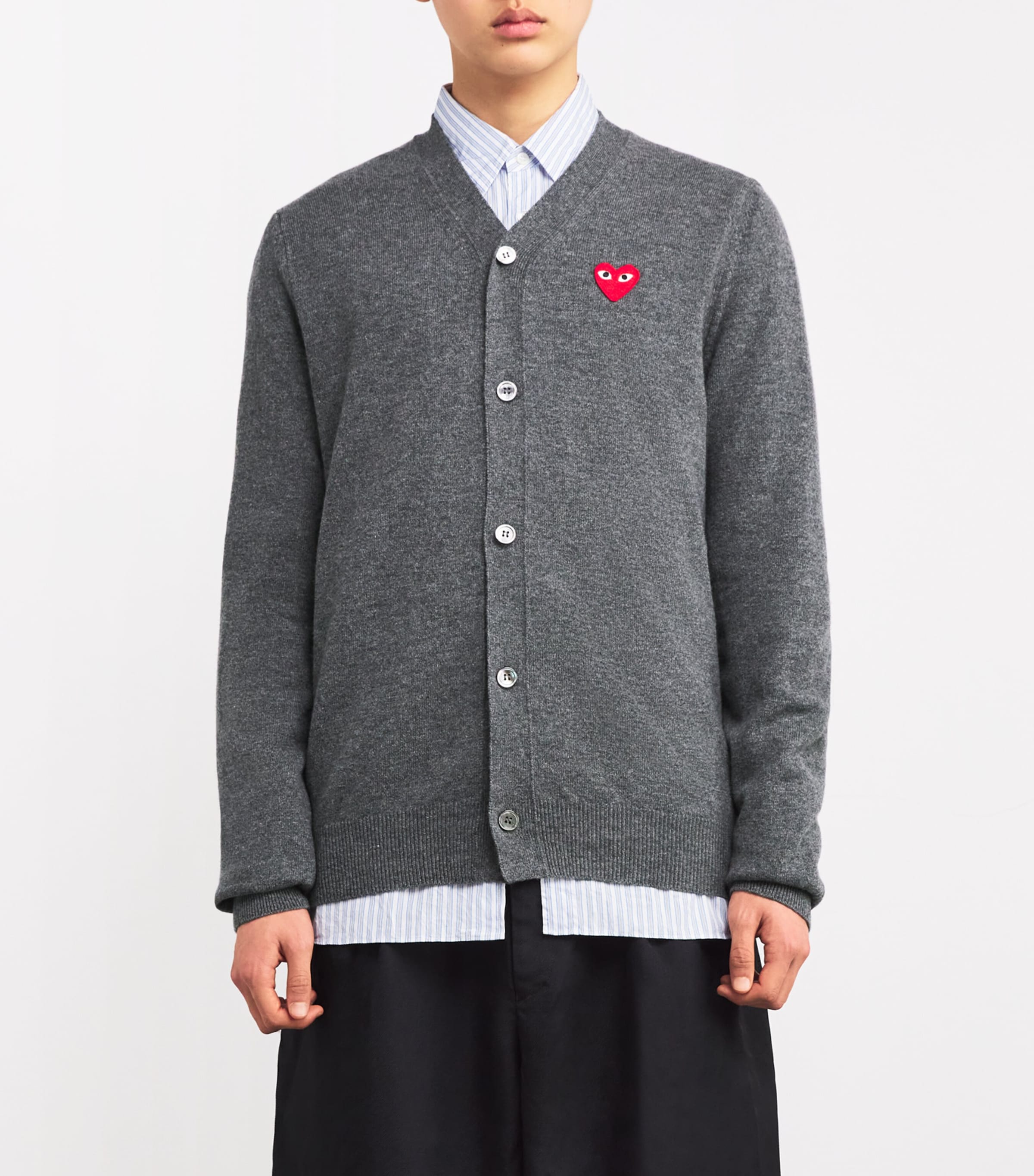 Wool Heart Cardigan GREY Image 3