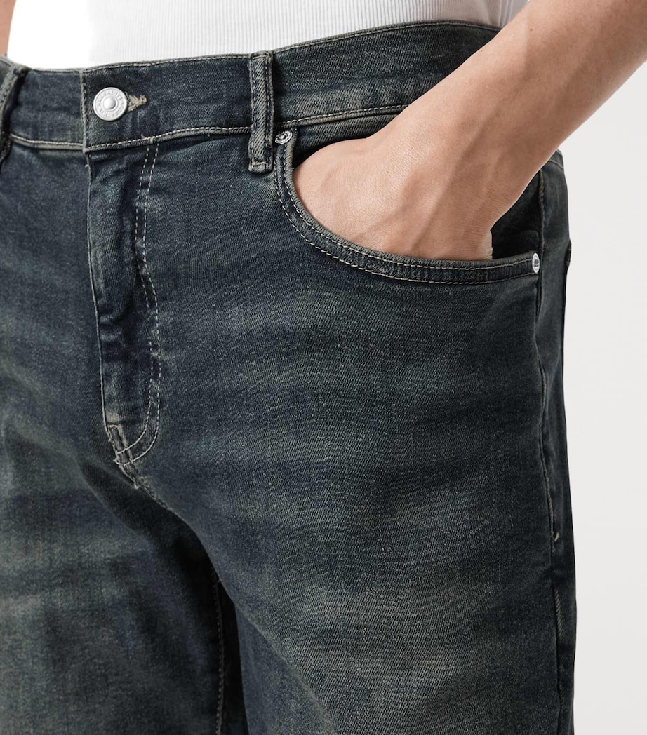 AllSaints Mens Sid Ultra Comfort Jeans Tinted Indigo Image 7