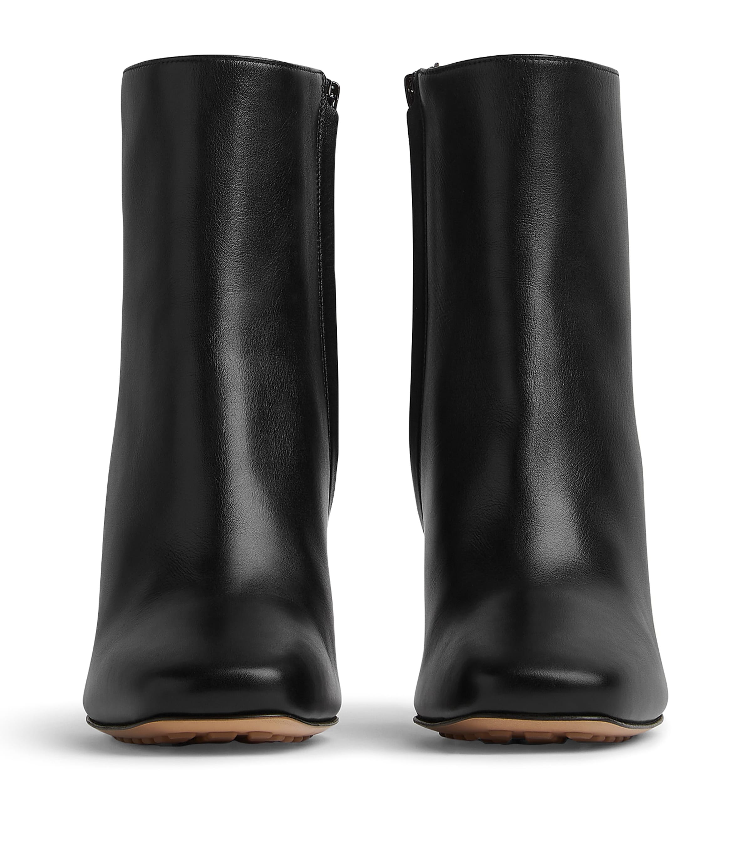 Calfskin Heeled Ankle Boots 90 NERO/NERO Image 4