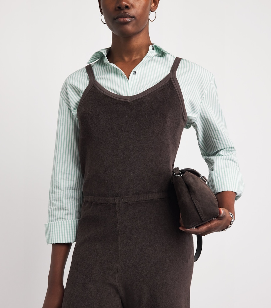Suzie Kondi Womens Cotton-Blend Elma Jumpsuit Truffle Image 3