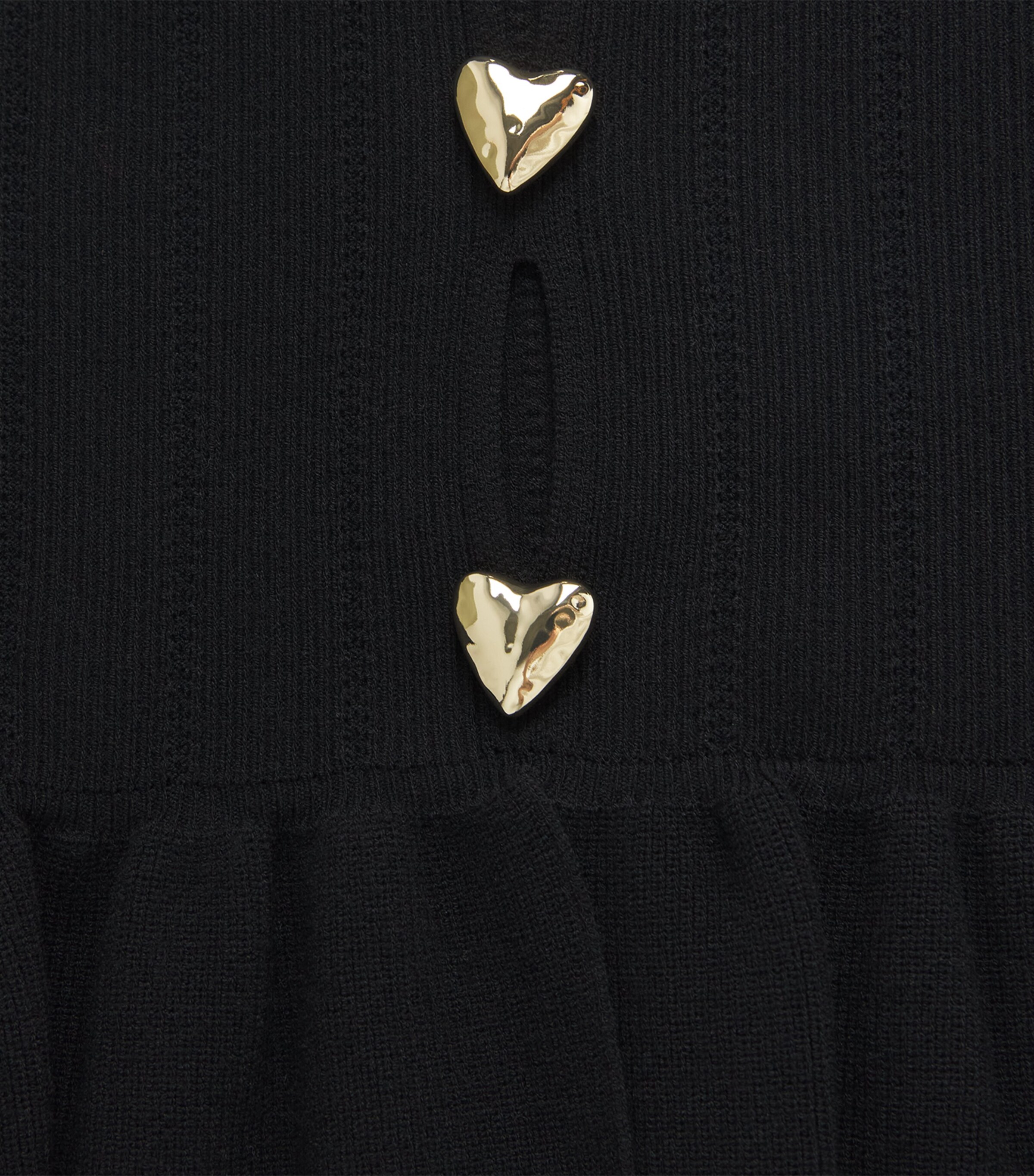 Claudie Pierlot Womens Knitted Ribbed Peplum Sweater Black Image 6