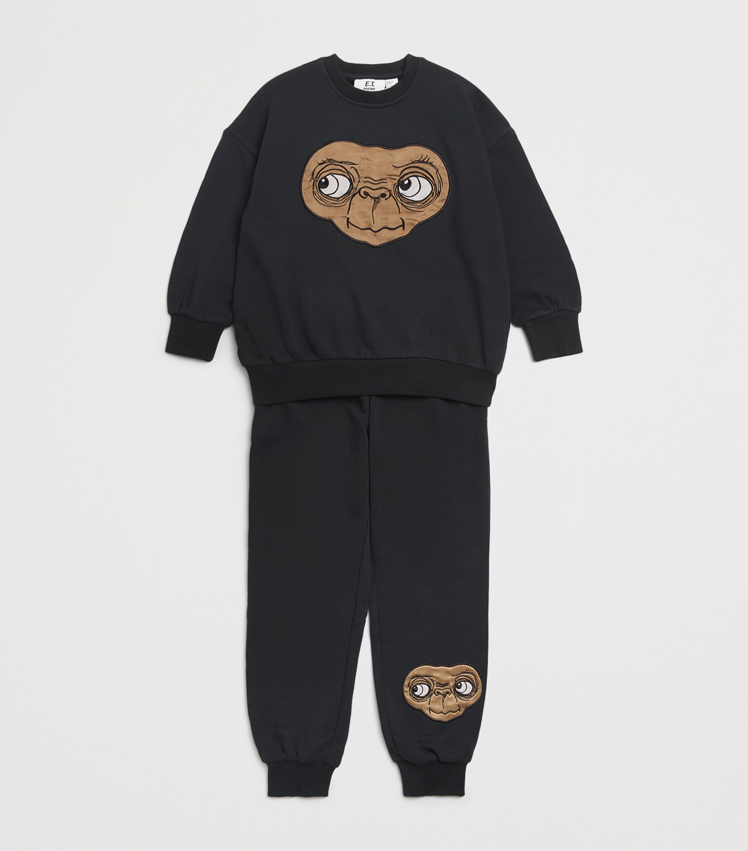 Mini Rodini x E.T. Cotton Sweatpants (3-11 Years) Black Image 3