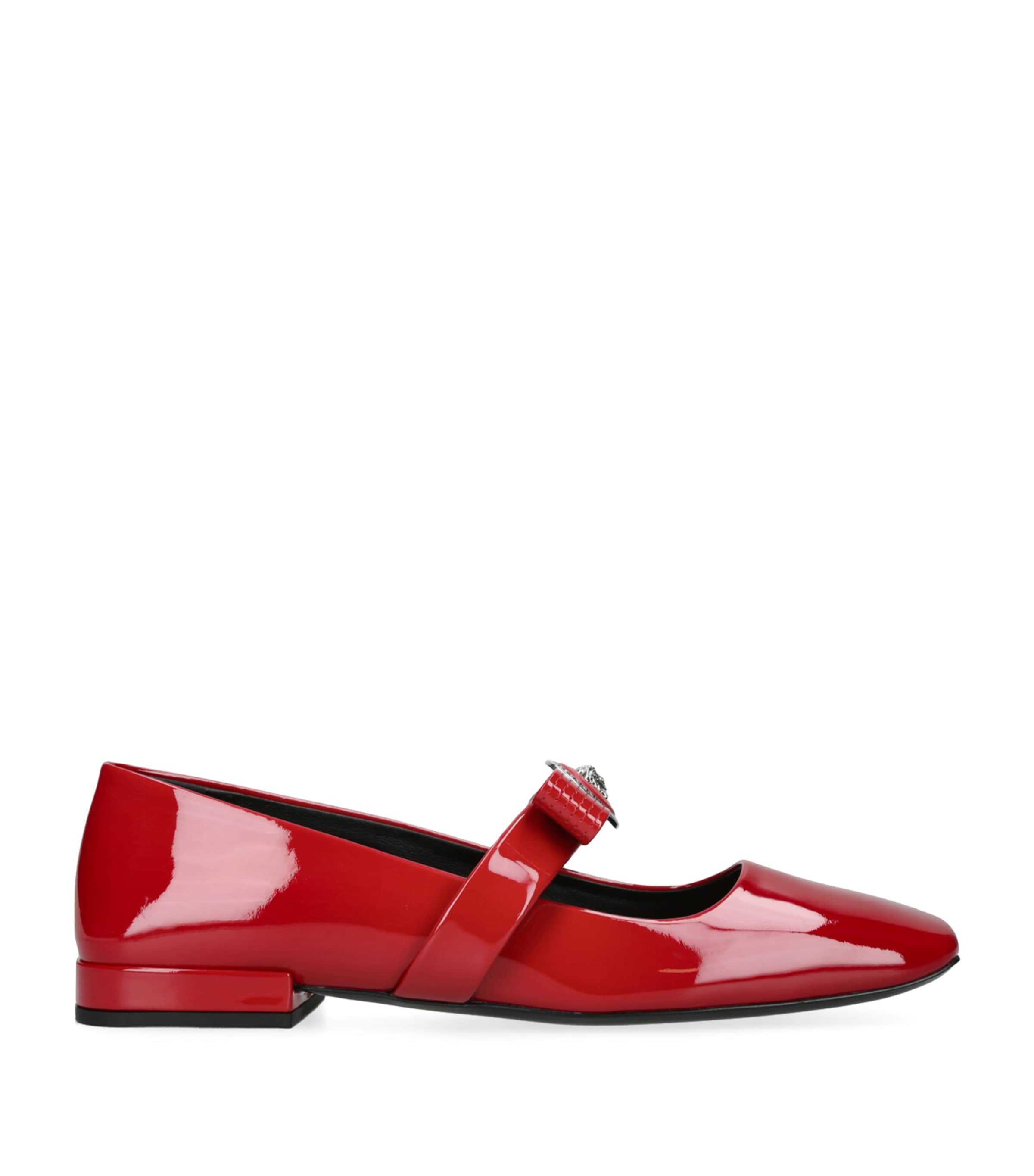 Versace Leather Mary Janes Red Image 1