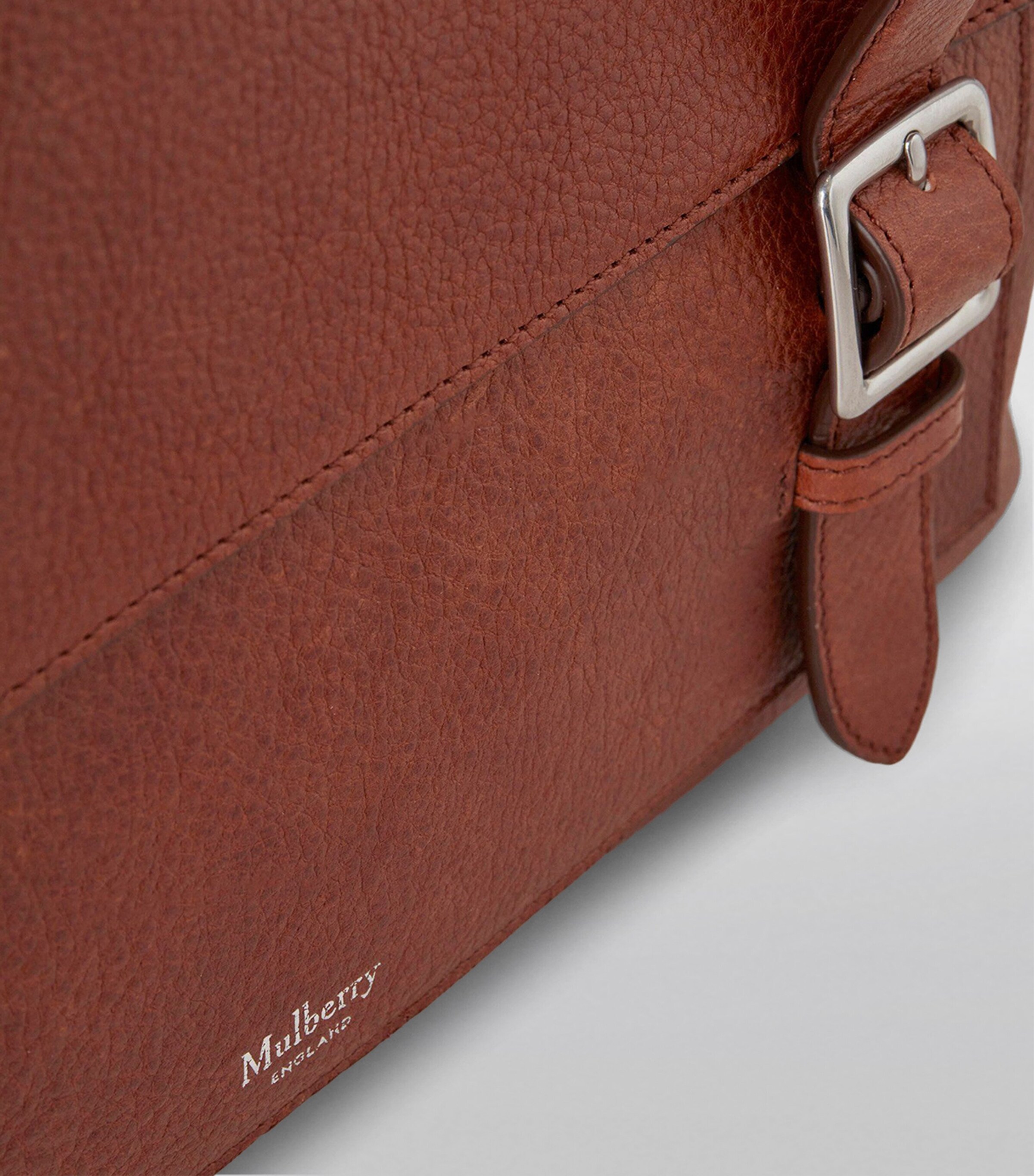 Mulberry Small Leather Chiltern Messenger Bag Oak Image 7
