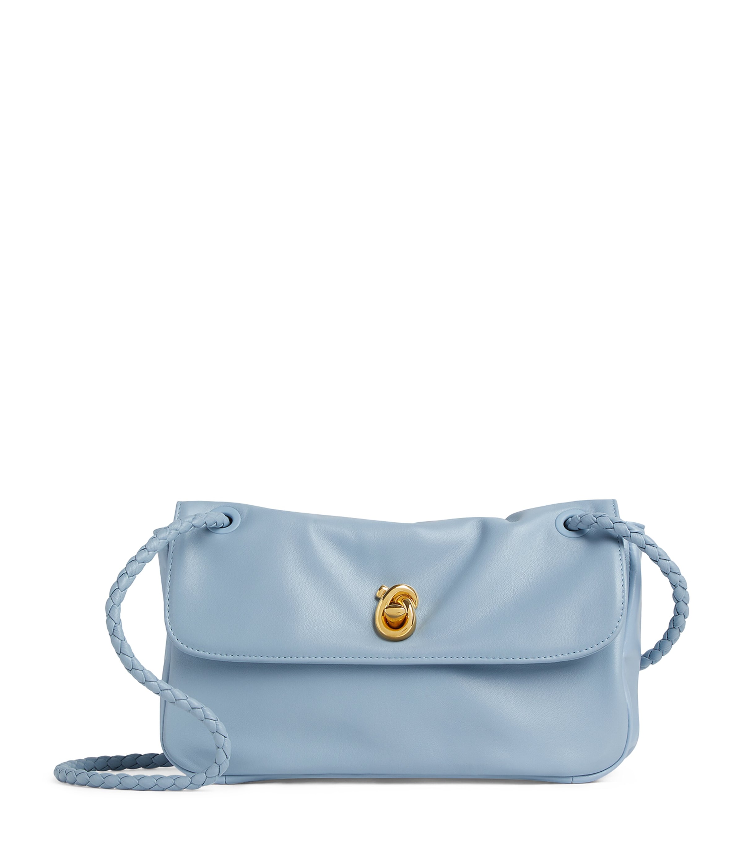 Bottega Veneta Lambskin Madison Cross-body Bag In Gray