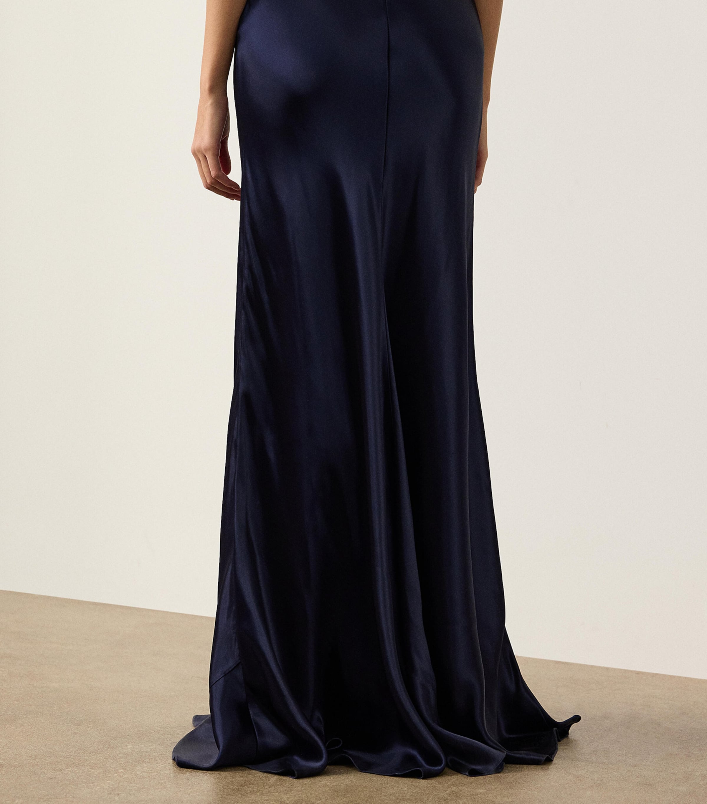Ralph Lauren Collection Womens Satin Masina Maxi Skirt Lux Navy Image 3