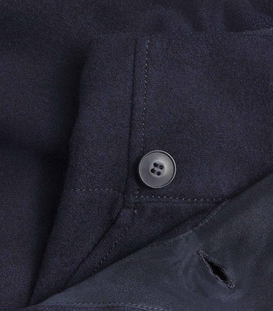 Wool-Blend Wide-Leg Trousers NAVY Image 5