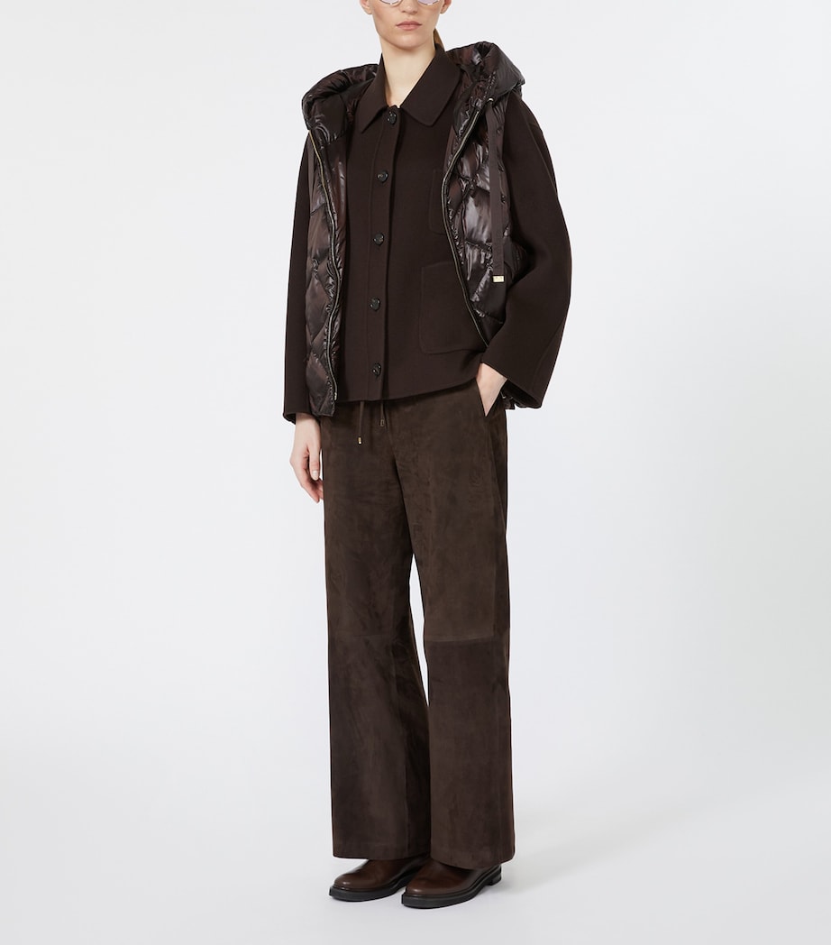 Max Mara Womens Puffer Gilet Brown Image 2