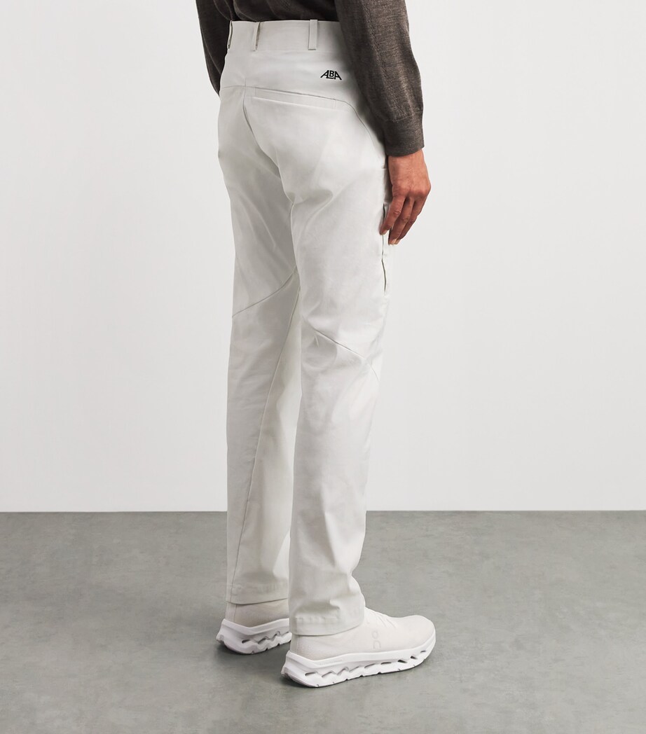 Alba Mens Cotton-Blend Techno Trousers Ivory Image 5