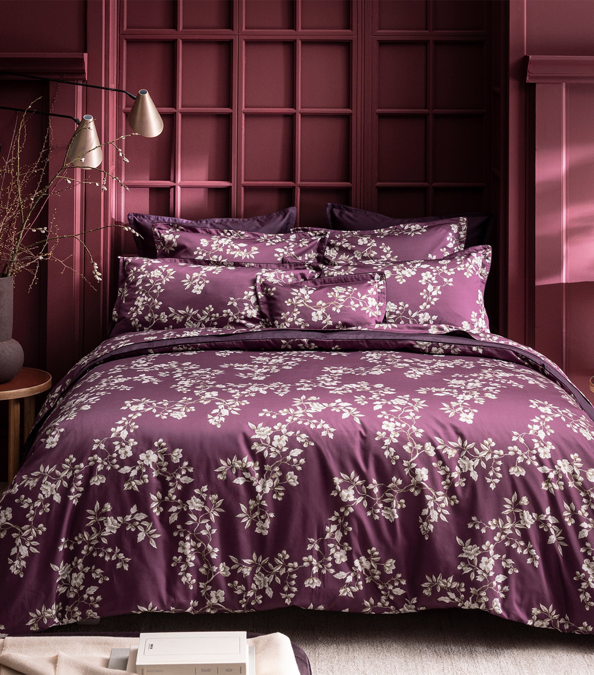 Organic Cotton Vivienne Super King Duvet Cover (260cm x 220cm) PURPLE Image 2