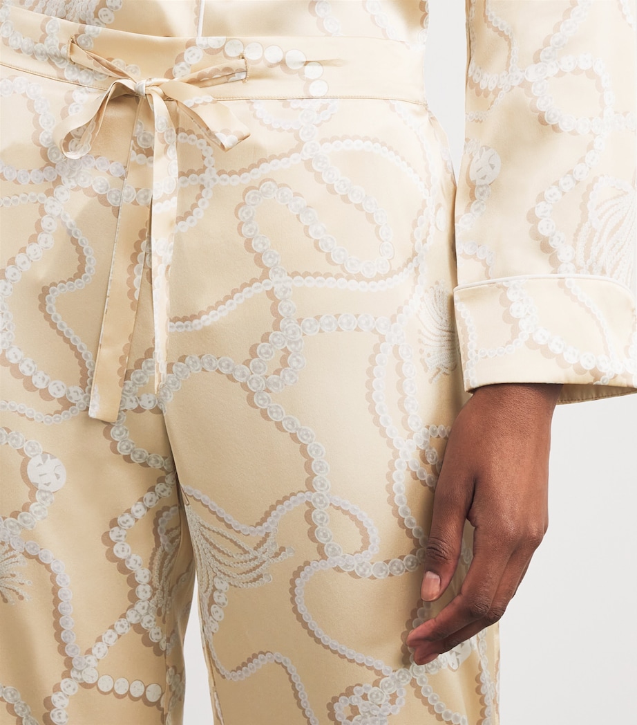 Silk Pearl Print Lila Pyjama Set 25 PEARL Image 6