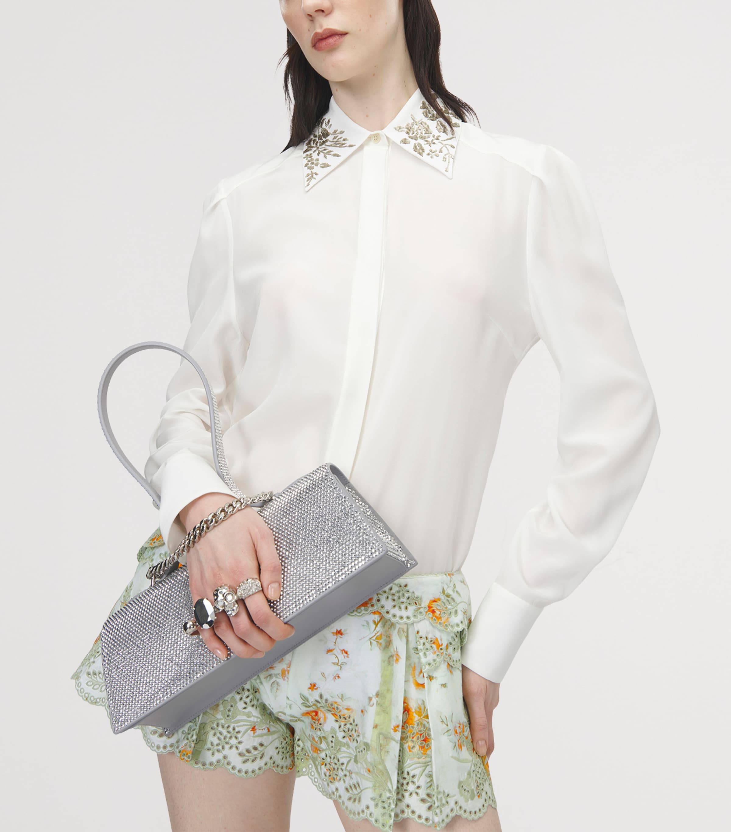 McQueen Calfskin Jewelled Top-Handle bag Image 2