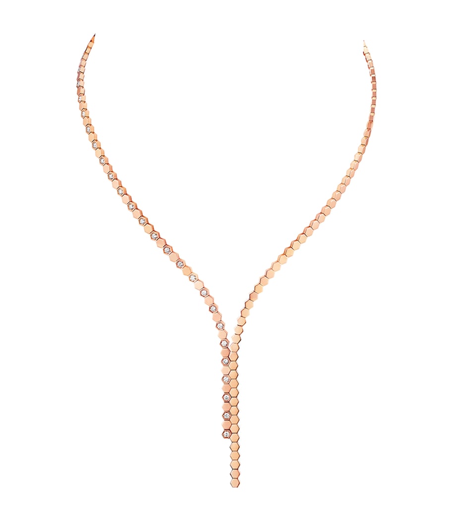 Rose Gold and Diamond Bee de Chaumet Asymmetric Necklace PINK GOLD Image 1