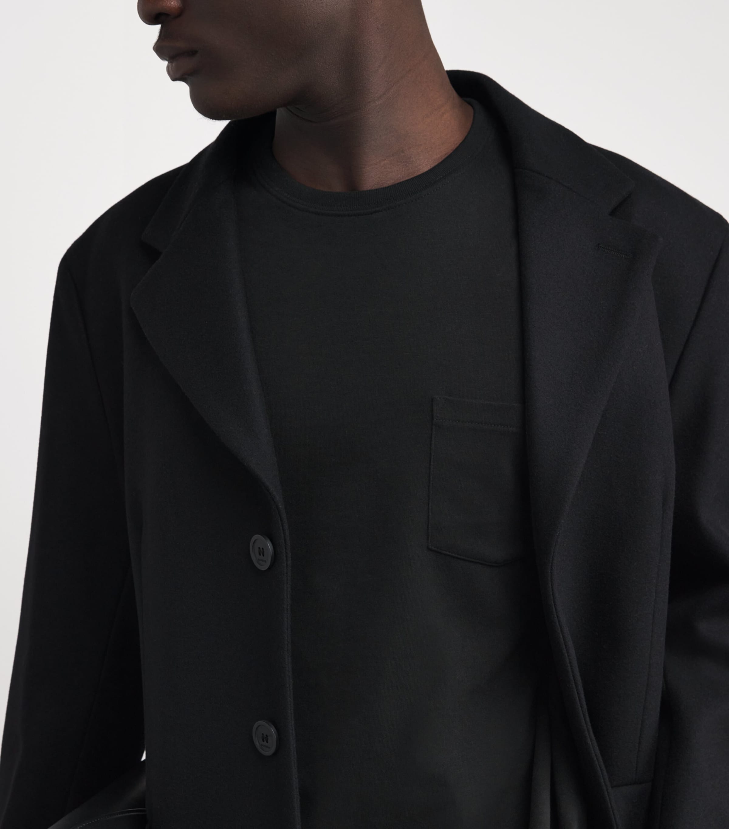 Sueded Jersey Pocket T-Shirt 001BLK BLACK Image 6